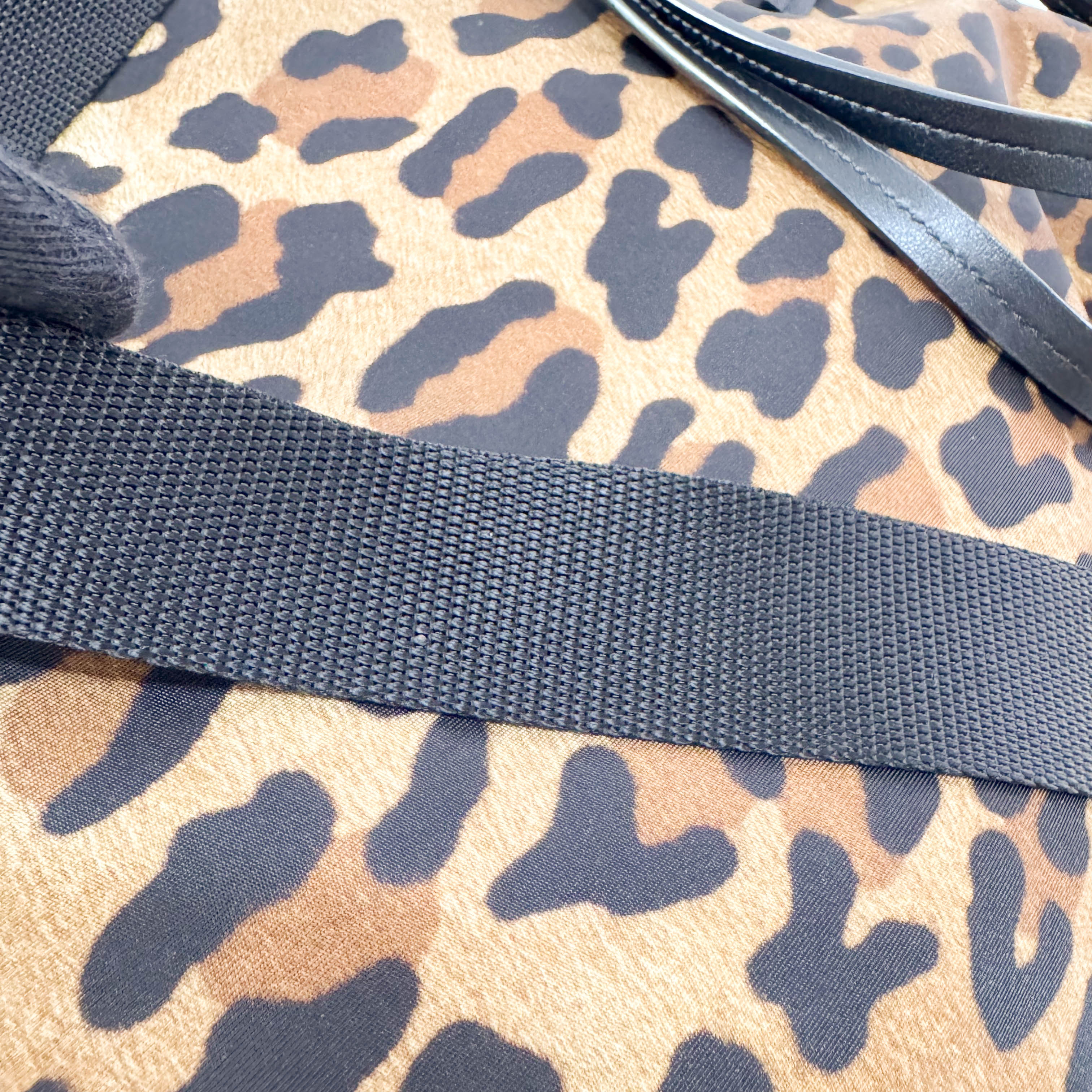 Nylon Leopard Print Tote