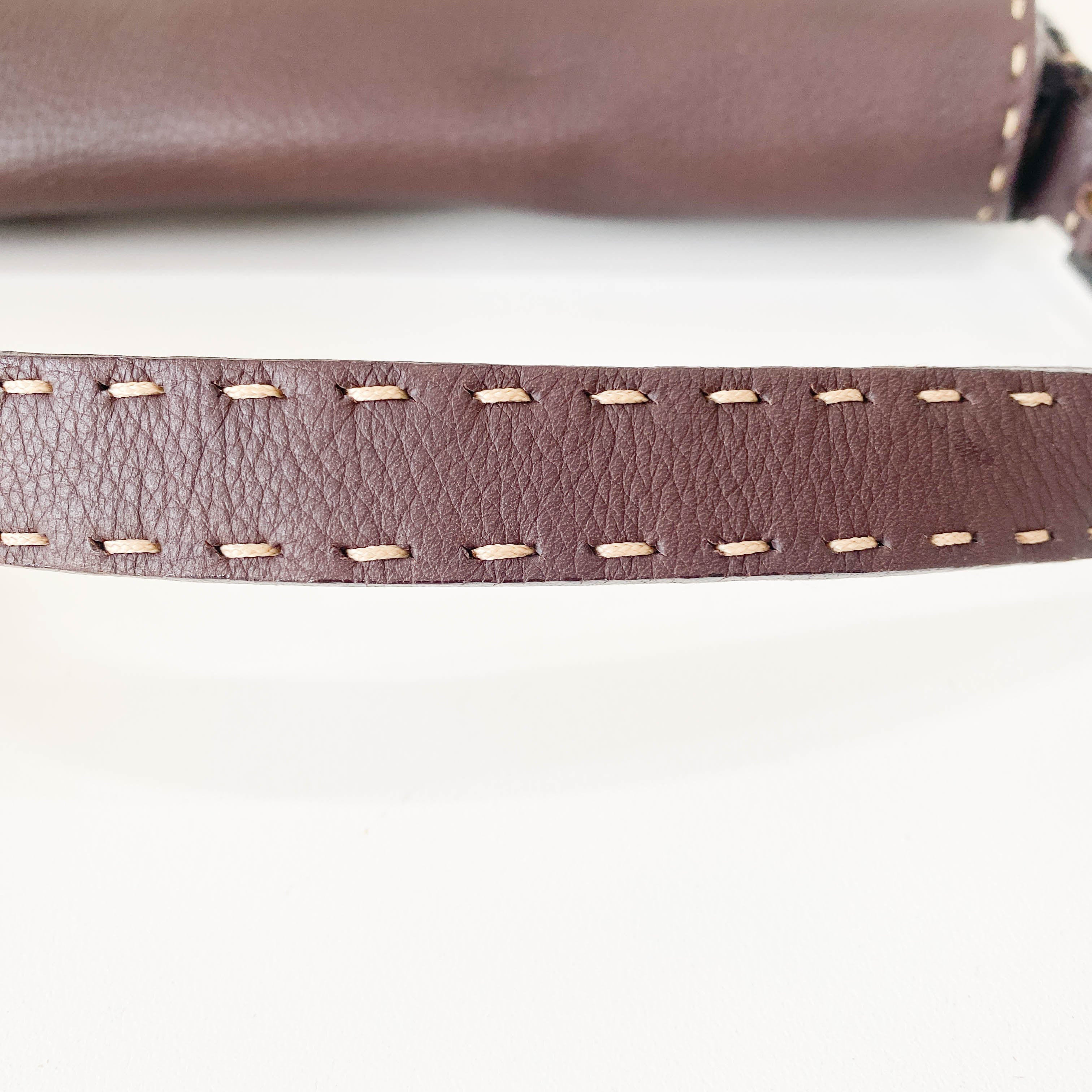 Selleria Baguette Brown Leather Shoulder Bag