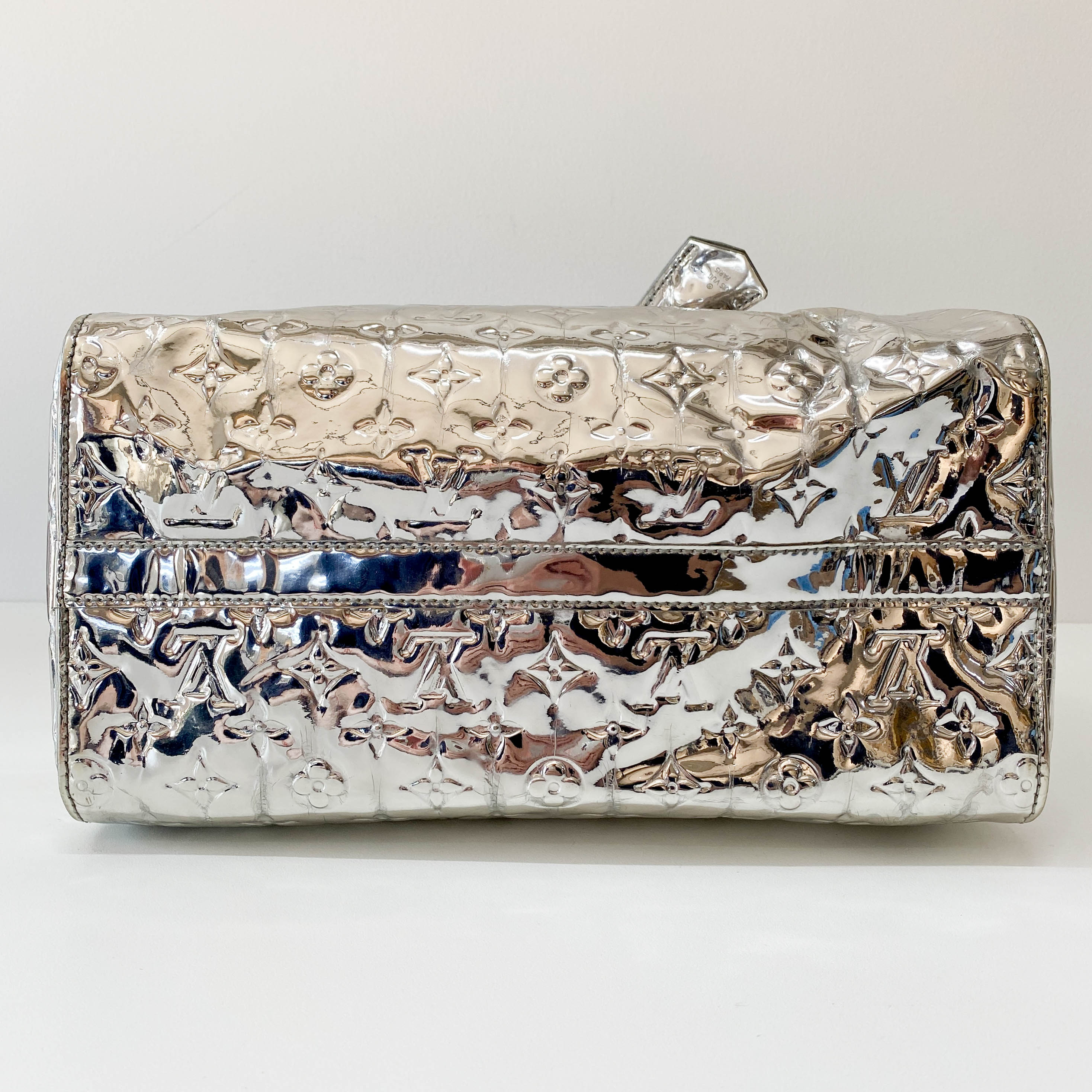 Speedy 30 Monogram Miroir Silver Vynyl Bag