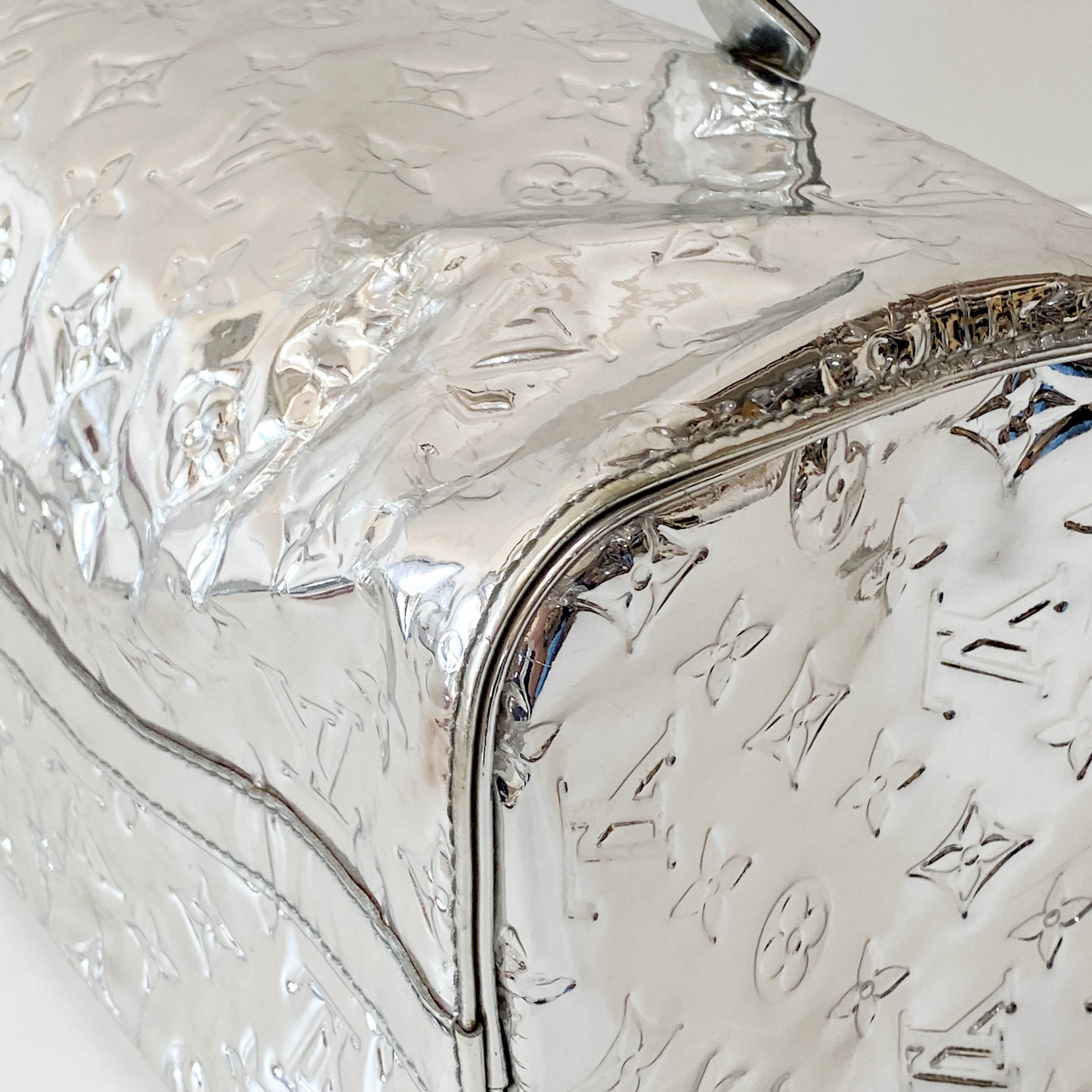 Speedy 30 Monogram Miroir Silver Vynyl Bag
