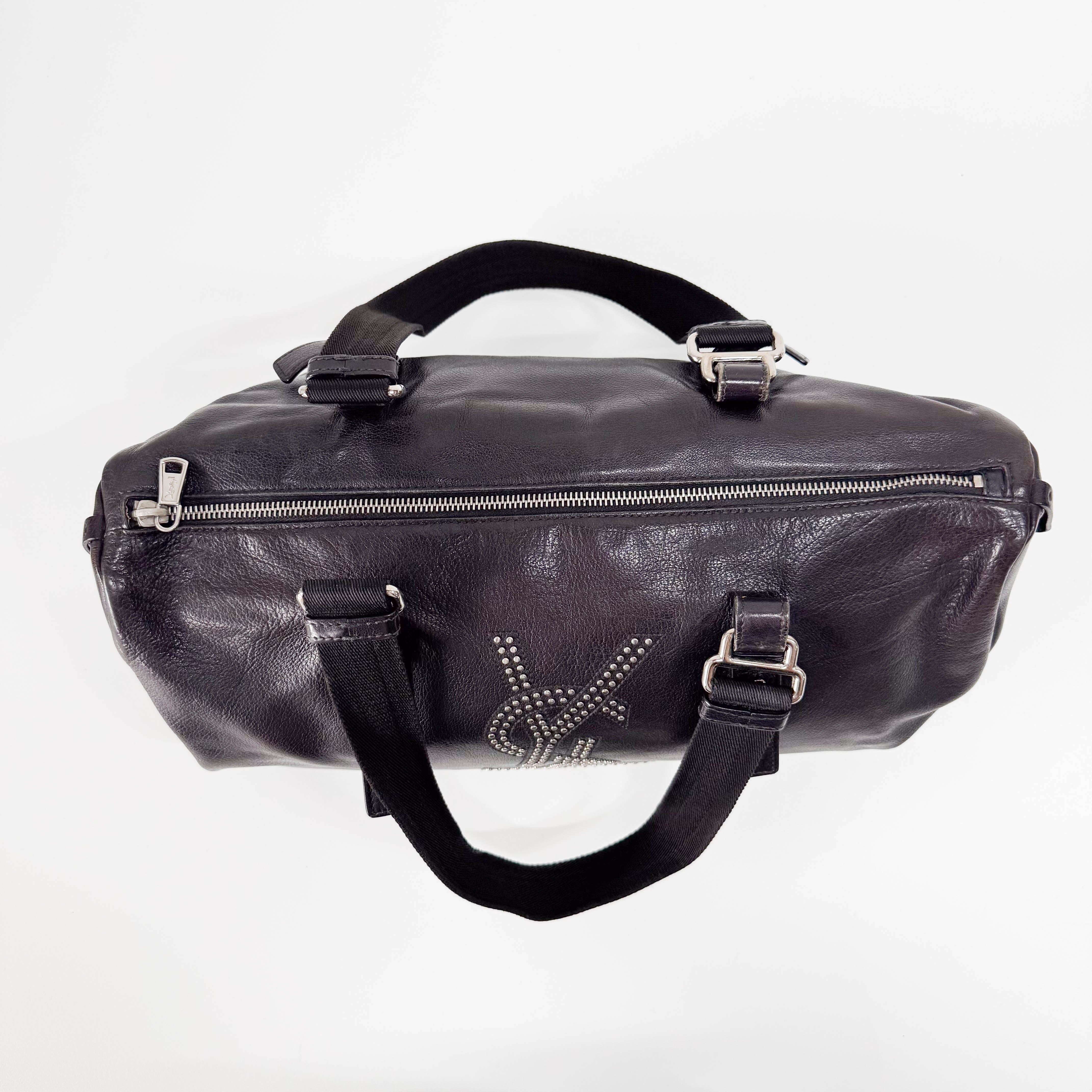 Black Leather Studs Shoulder Bag