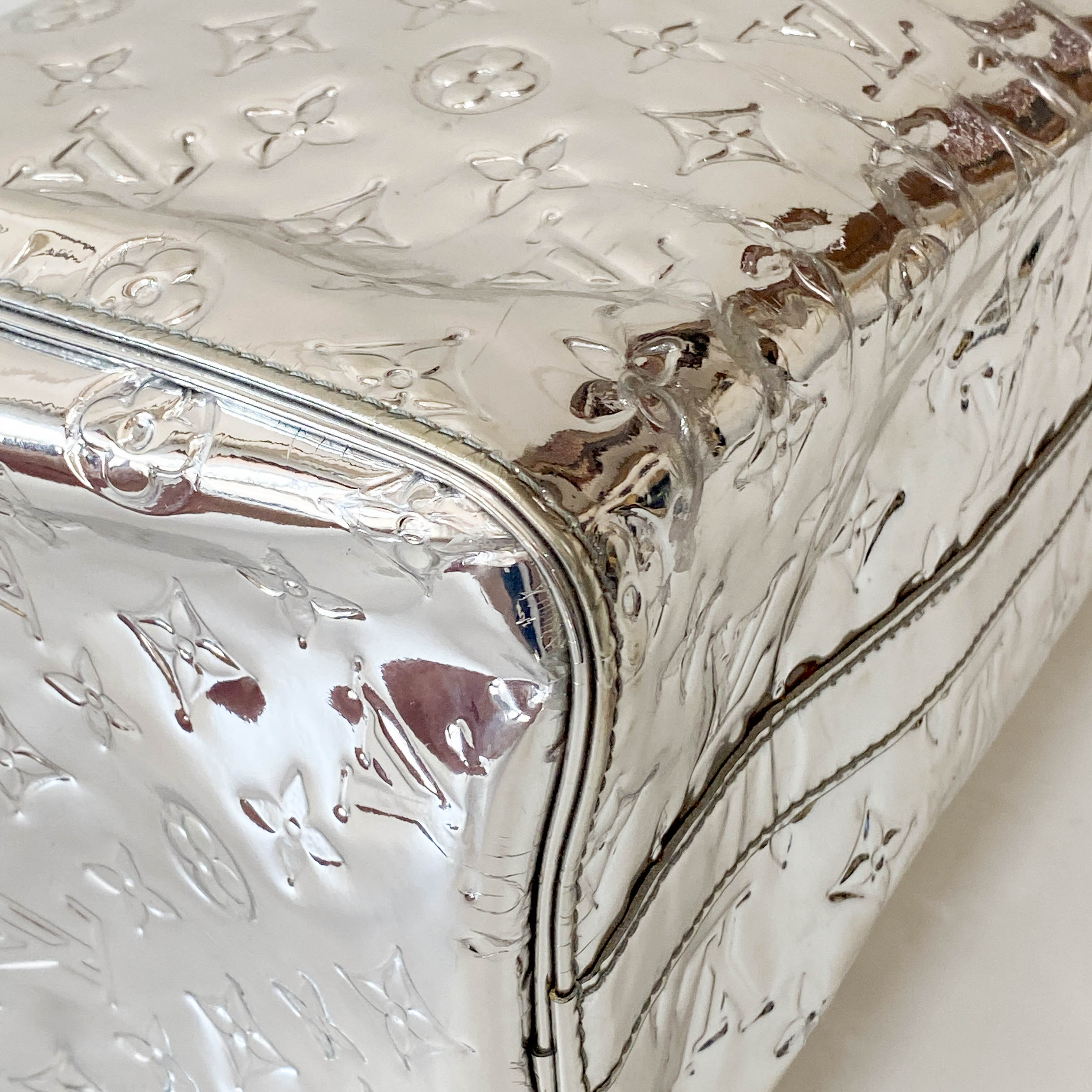 Speedy 30 Monogram Miroir Silver Vynyl Bag