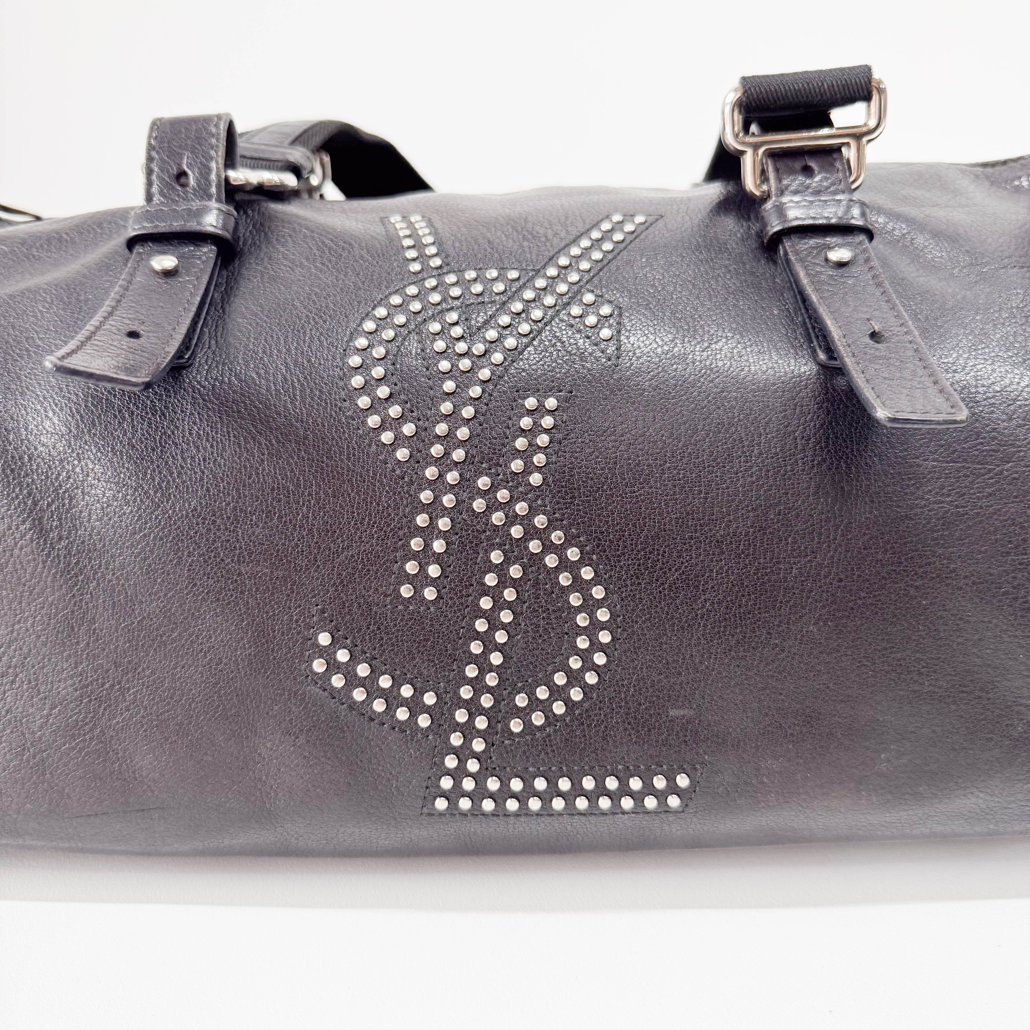 Black Leather Studs Shoulder Bag