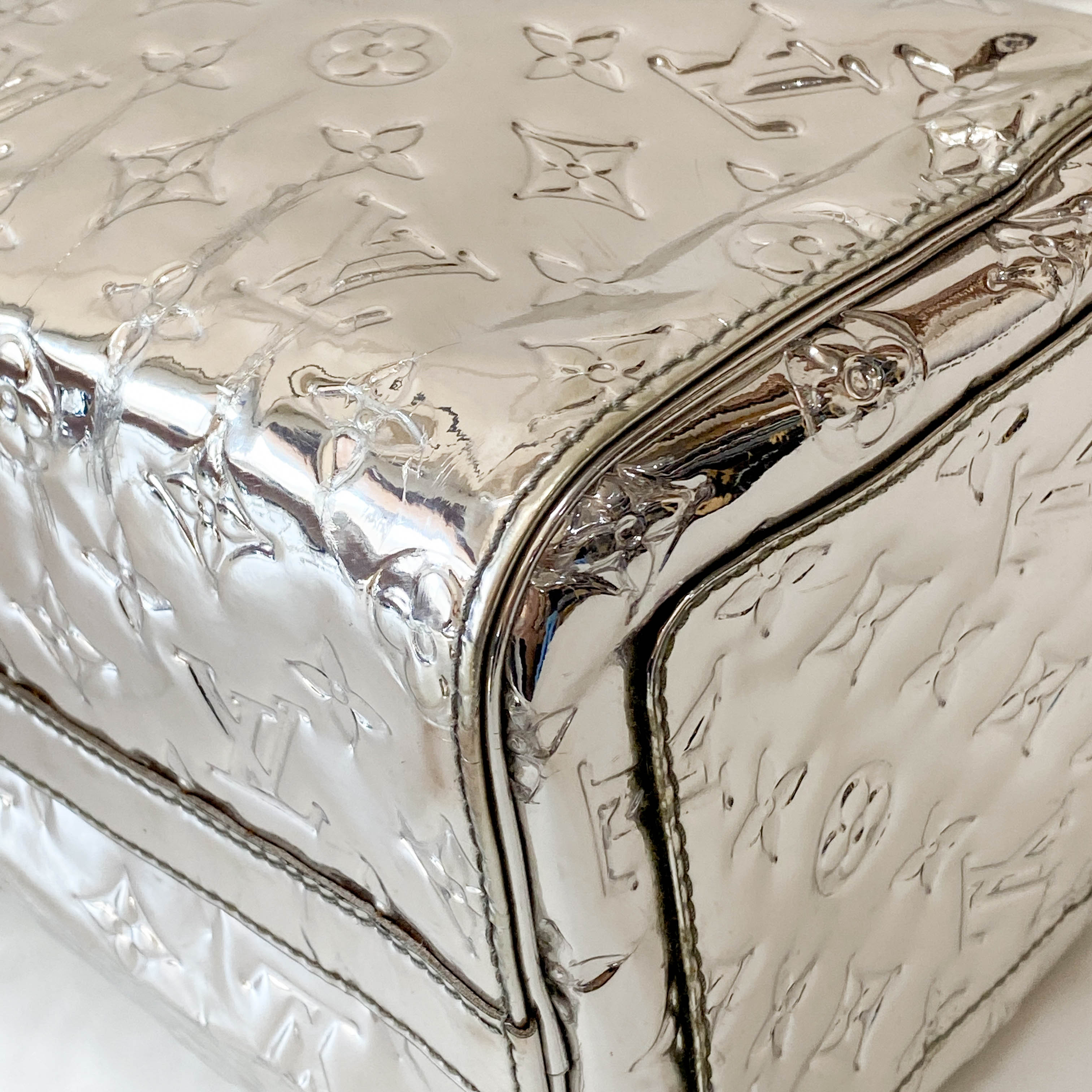 Speedy 30 Monogram Miroir Silver Vynyl Bag