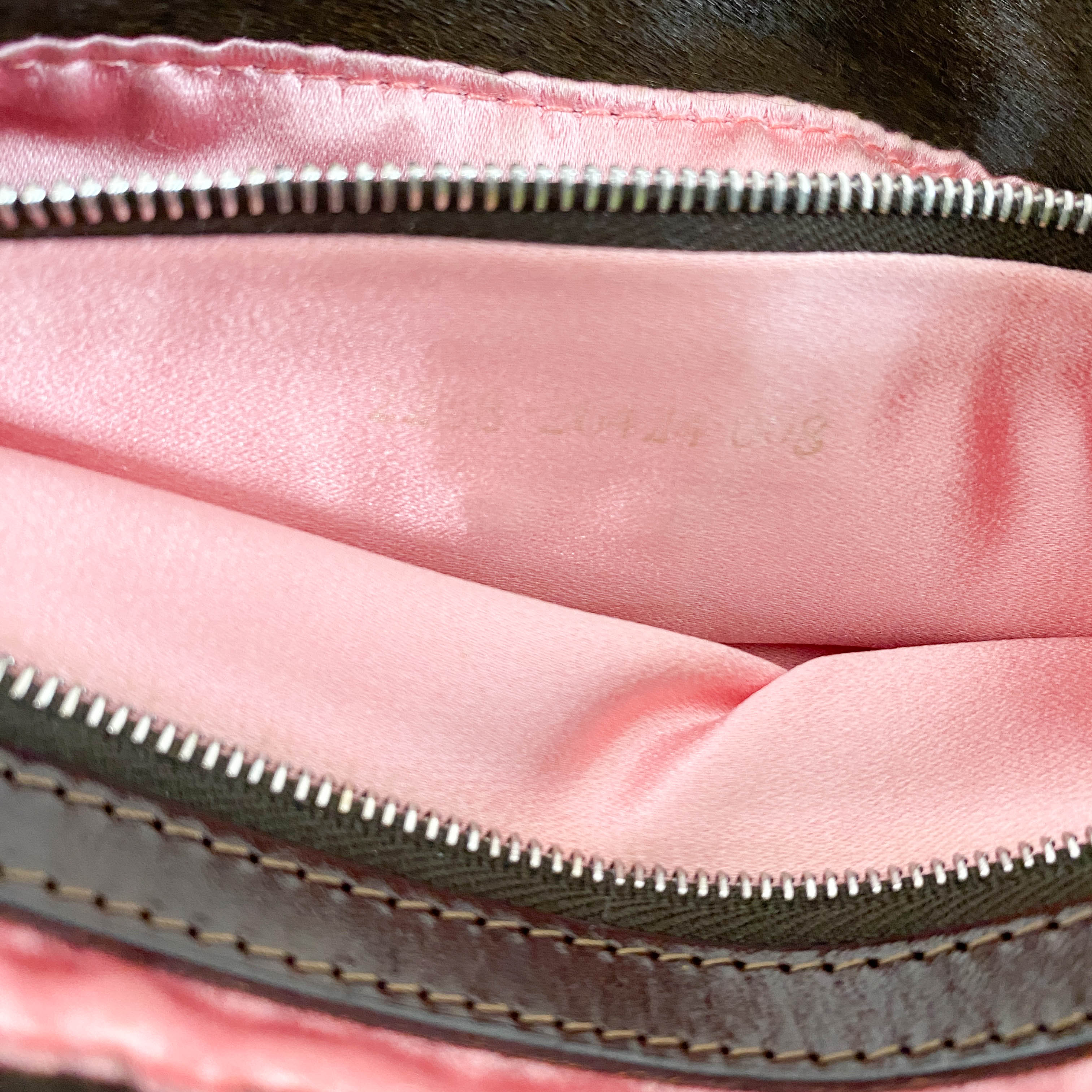 Baguette Green Pony Hair Shoulder Bag