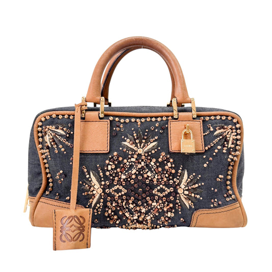 Limited Edition Summer '07 Amazona Blue Denim Embroidered Handbag