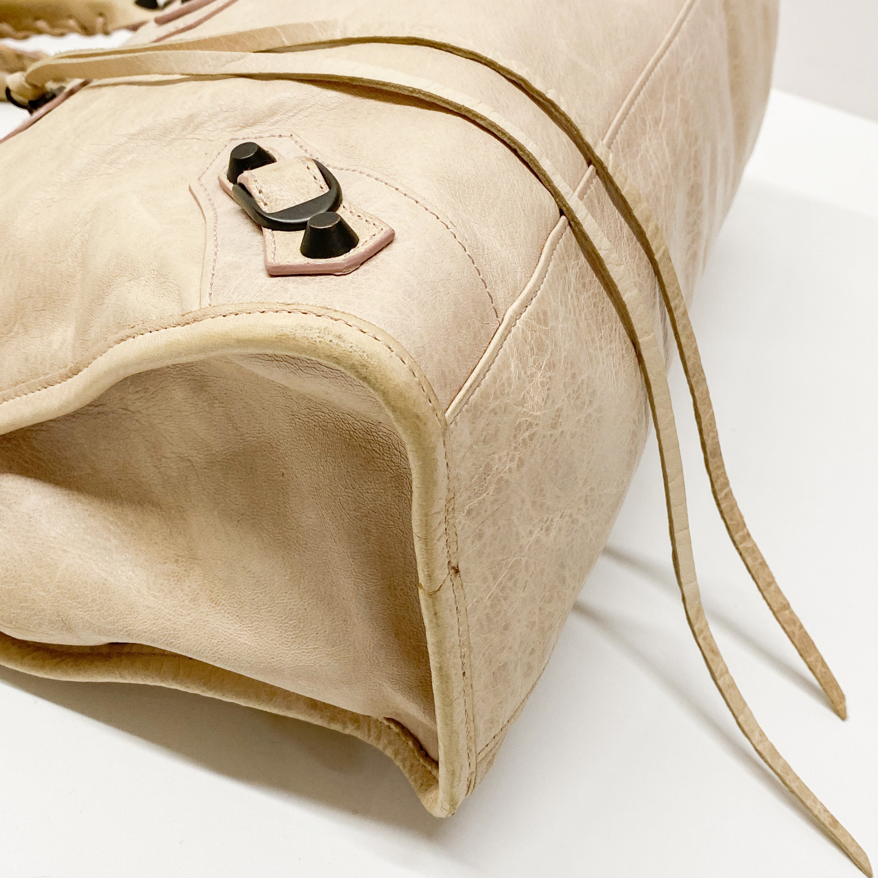 The City Neutral Leather Two Way Bag