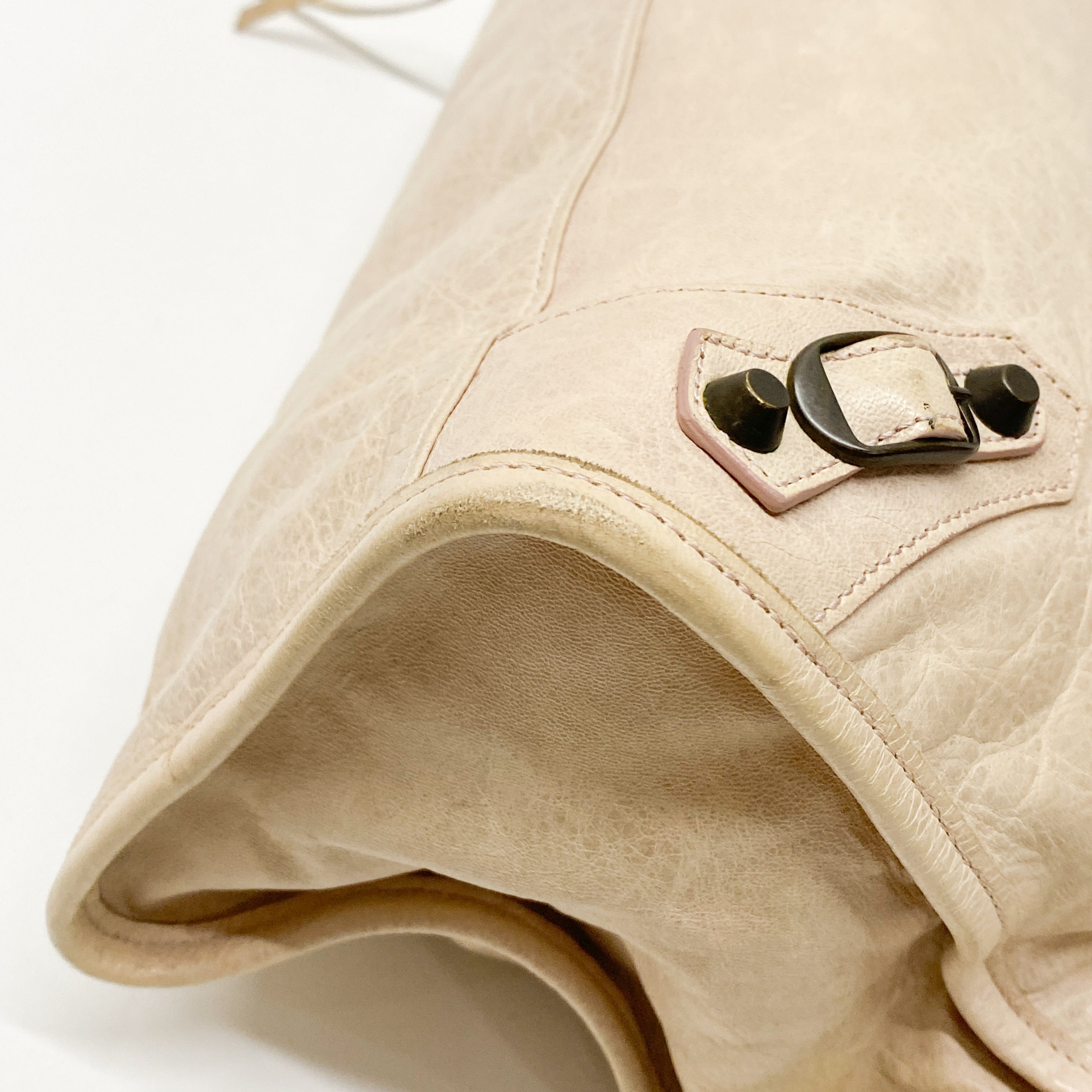 The City Neutral Leather Two Way Bag