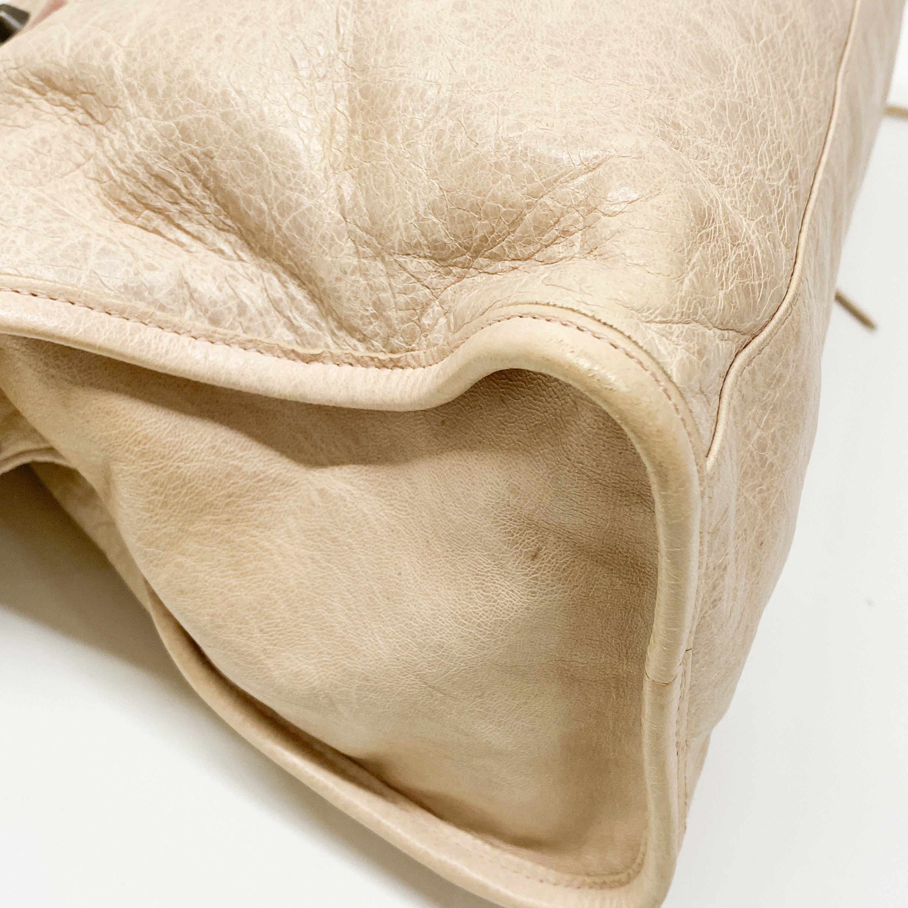 The City Neutral Leather Two Way Bag