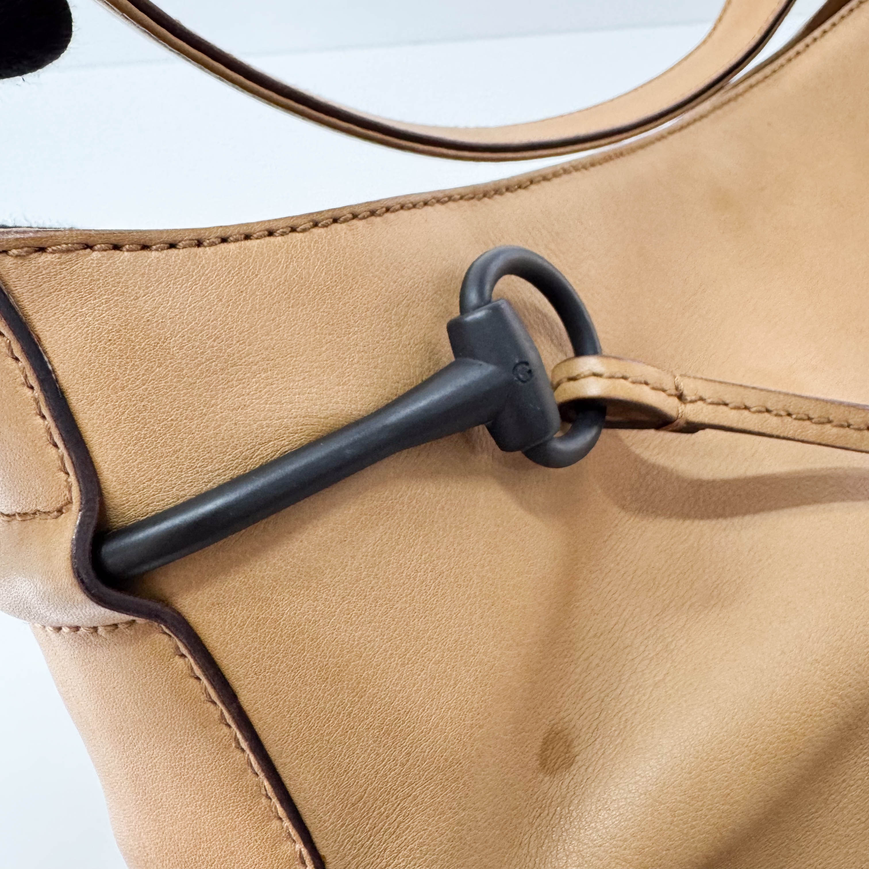 Horsebit Hobo Brown Leather Shoulder Bag