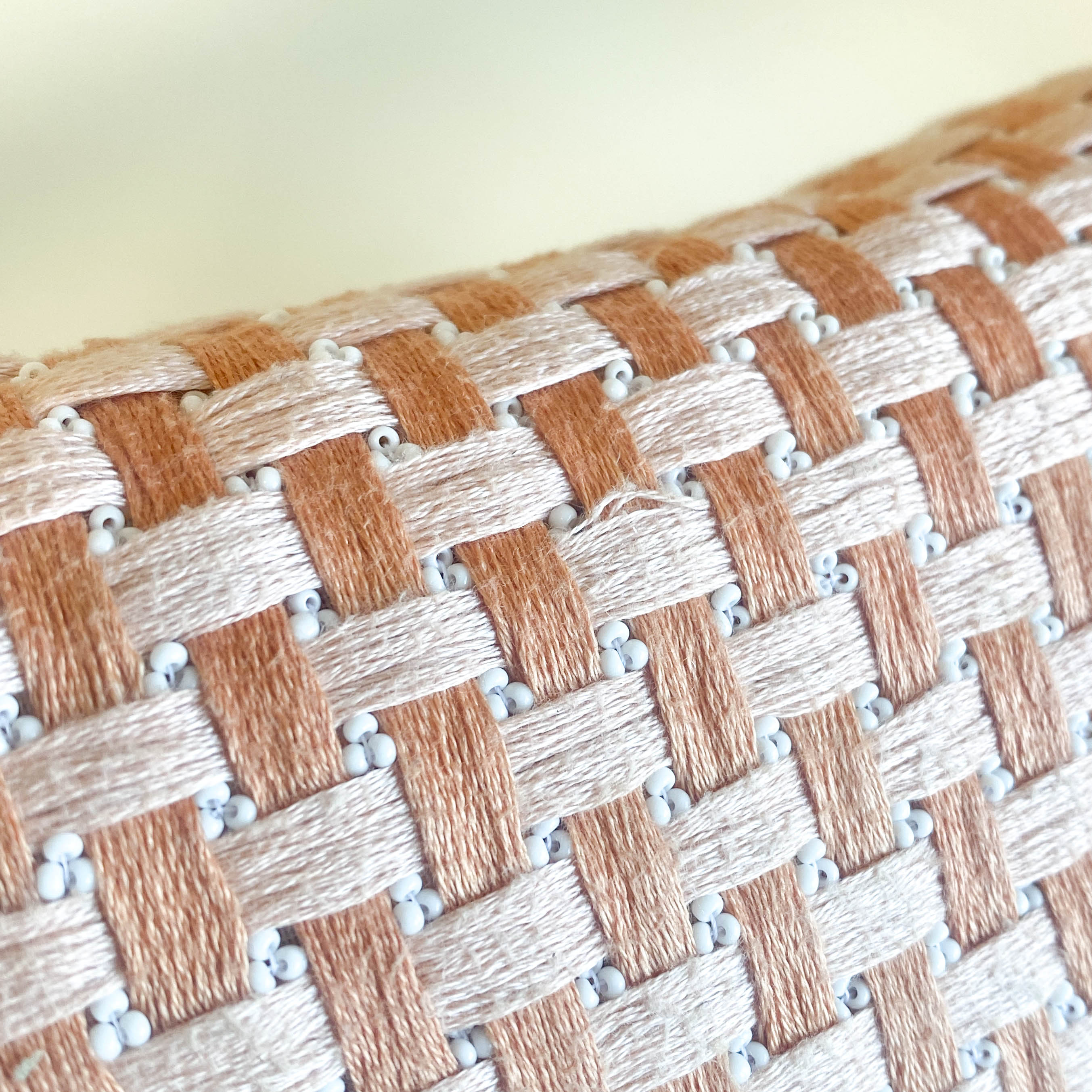 Baguette Orange Beaded Shoulder Bag