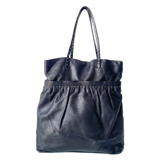 Vintage Archive Black Leather Tote Bag