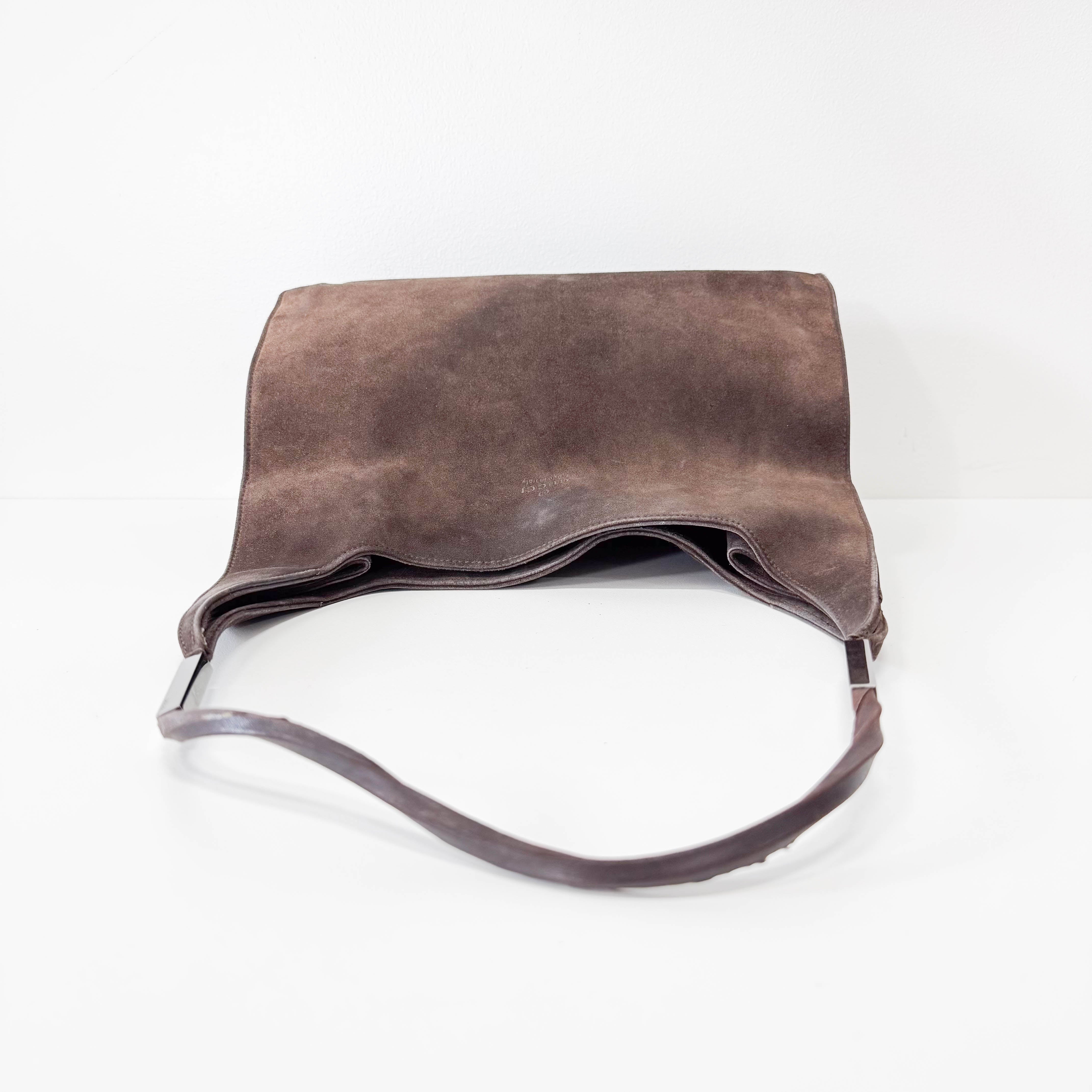 Brown Suede Shoulder Bag