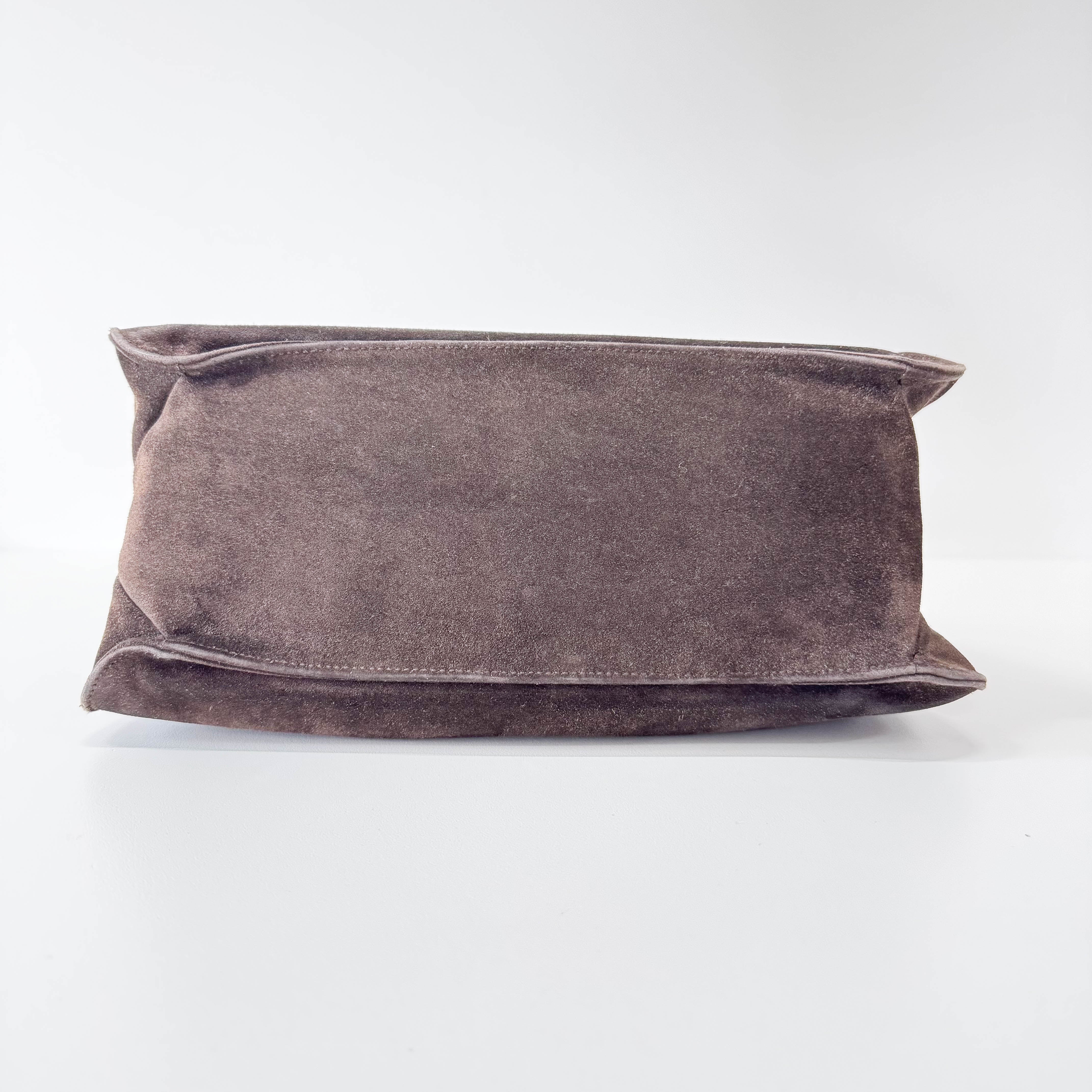 Brown Suede Shoulder Bag