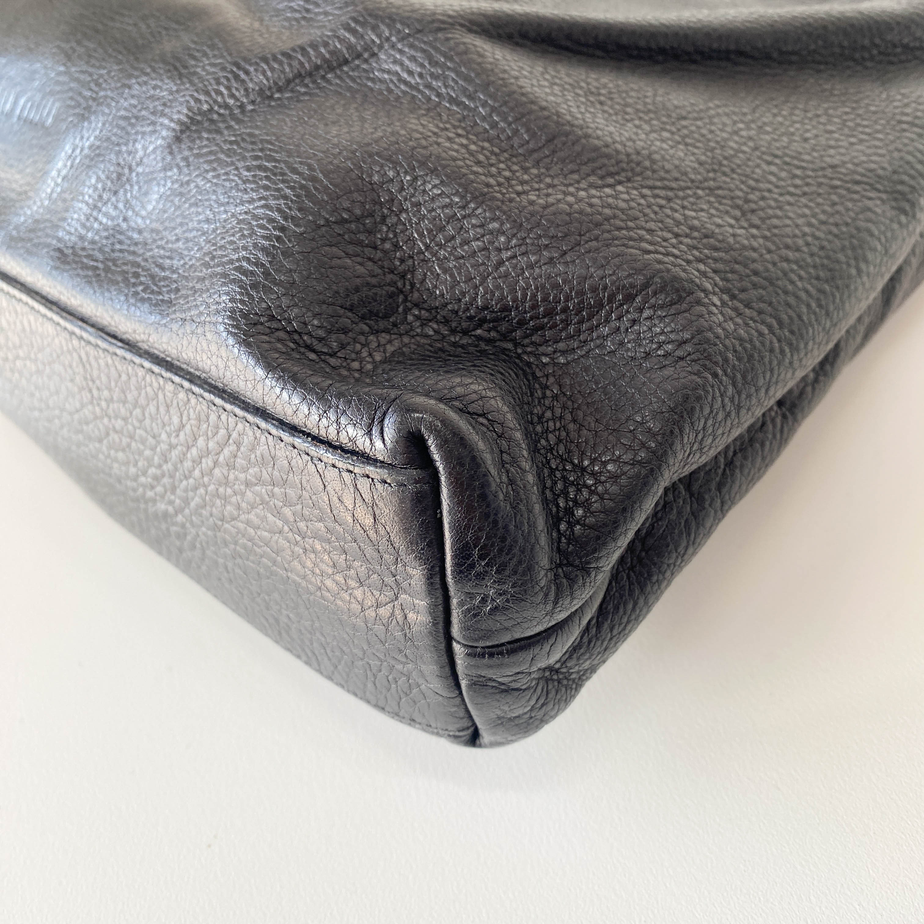 Vintage Archive Black Leather Tote Bag