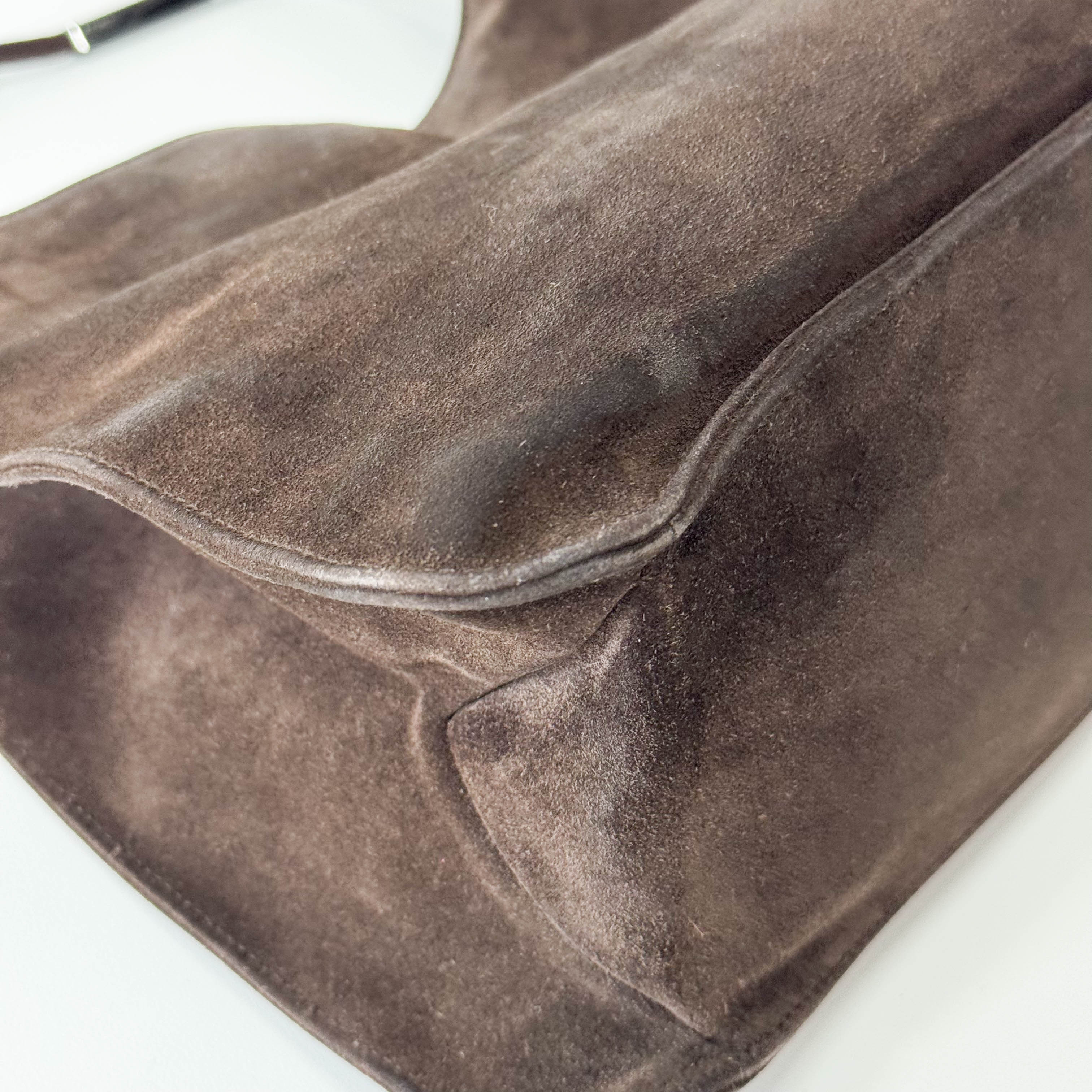 Brown Suede Shoulder Bag
