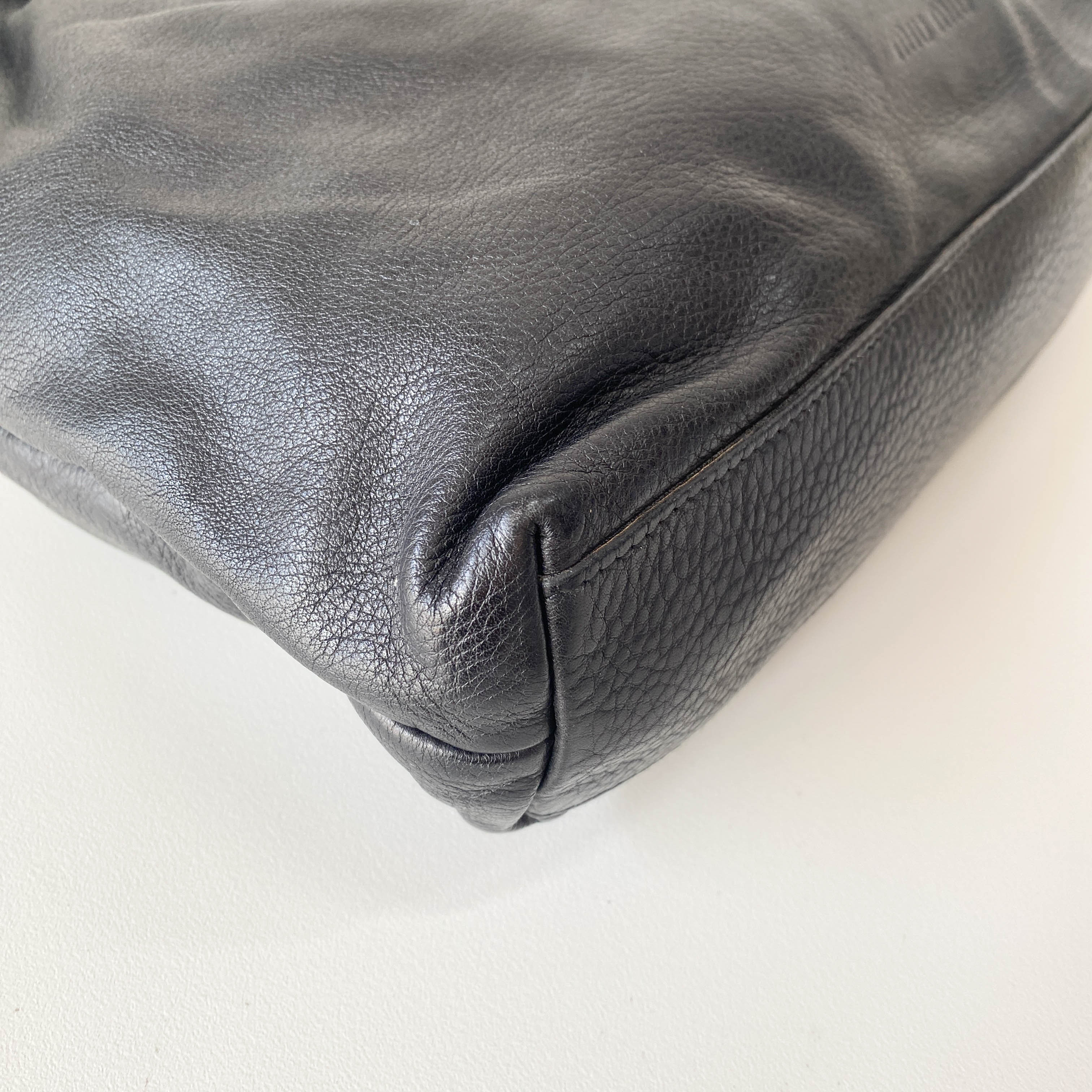 Vintage Archive Black Leather Tote Bag