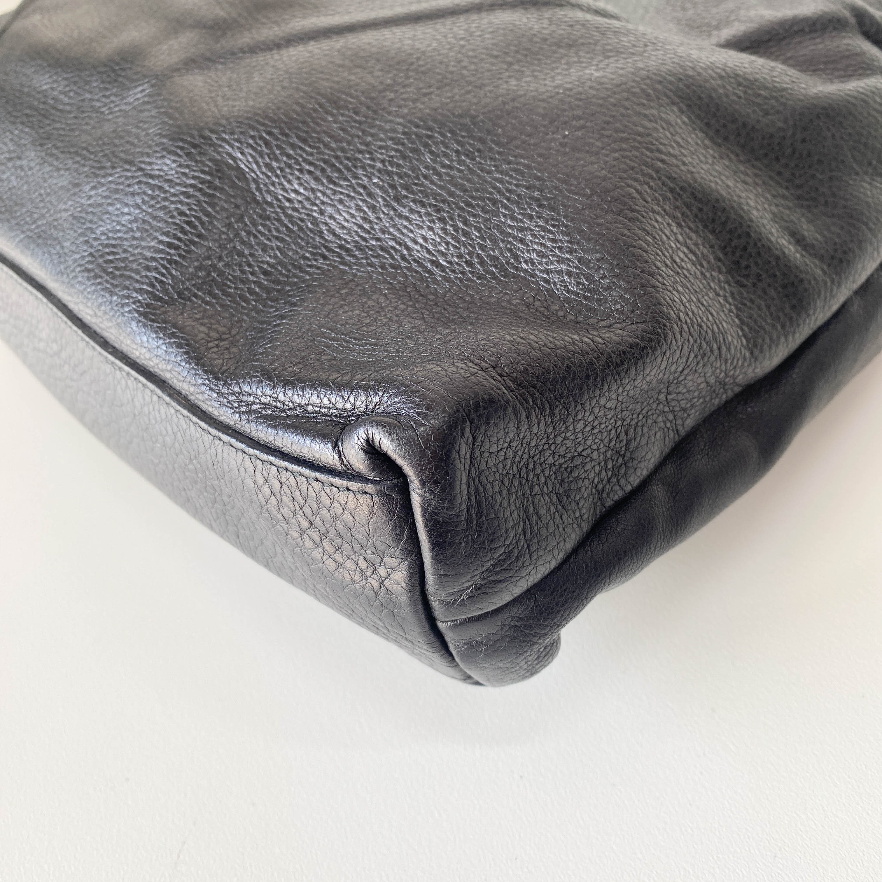 Vintage Archive Black Leather Tote Bag