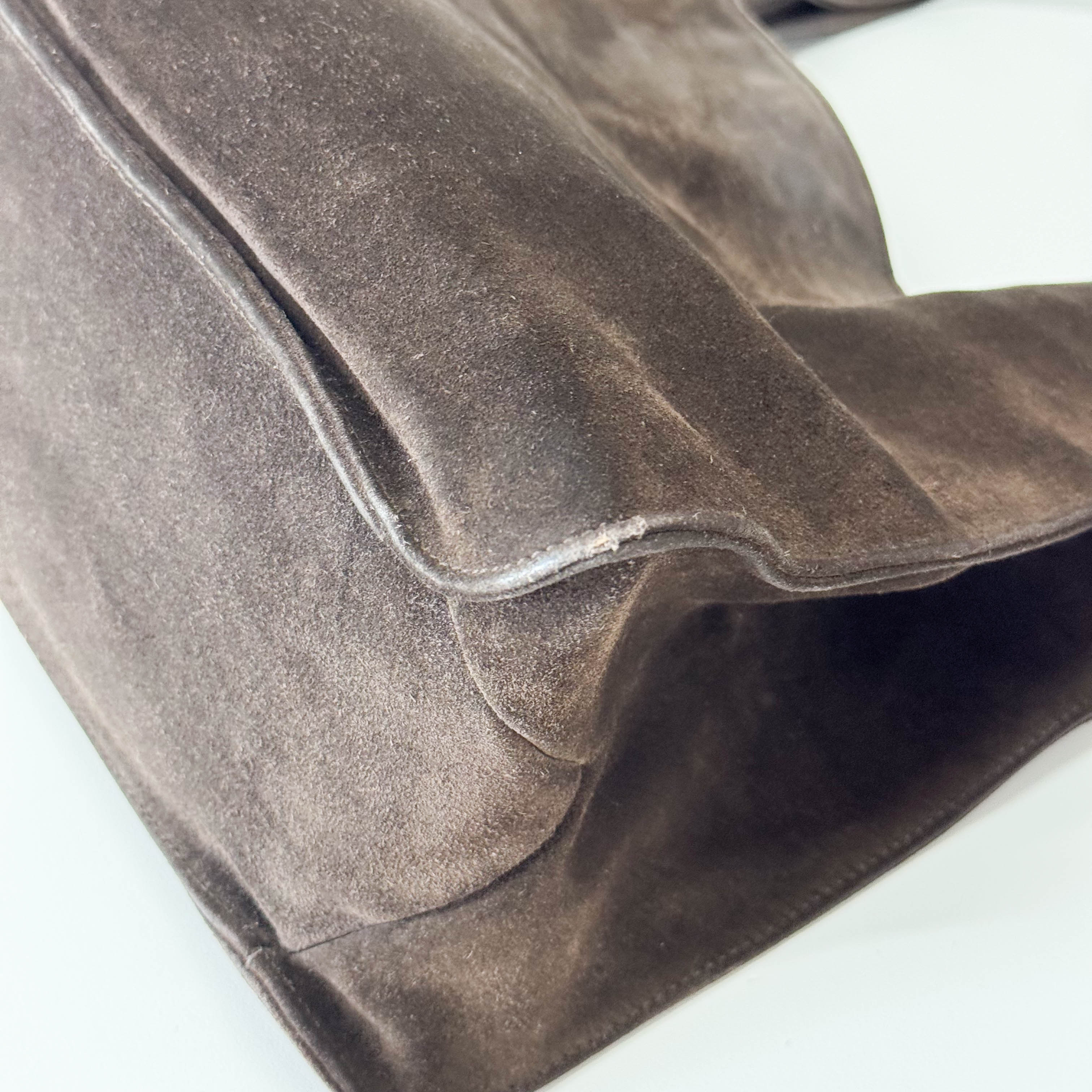 Brown Suede Shoulder Bag