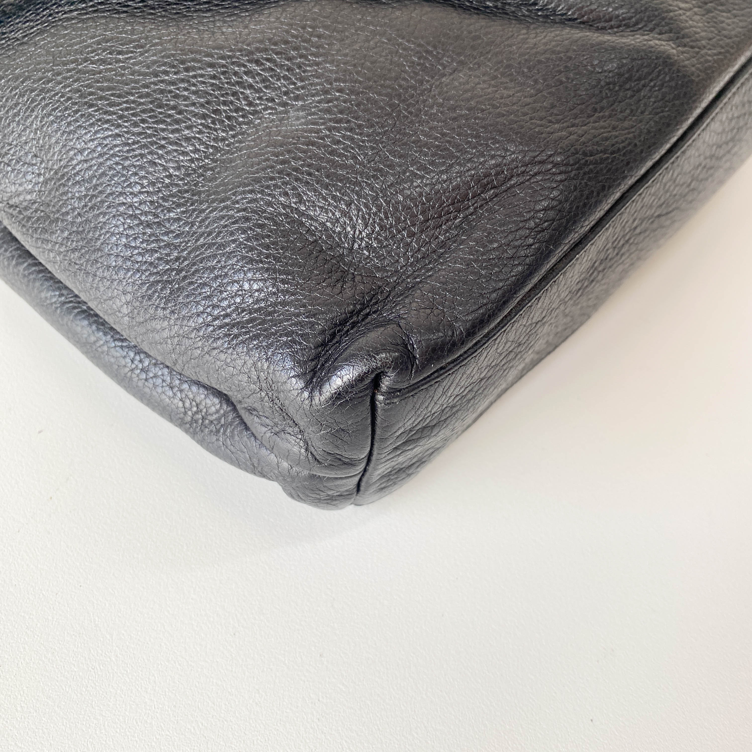 Vintage Archive Black Leather Tote Bag