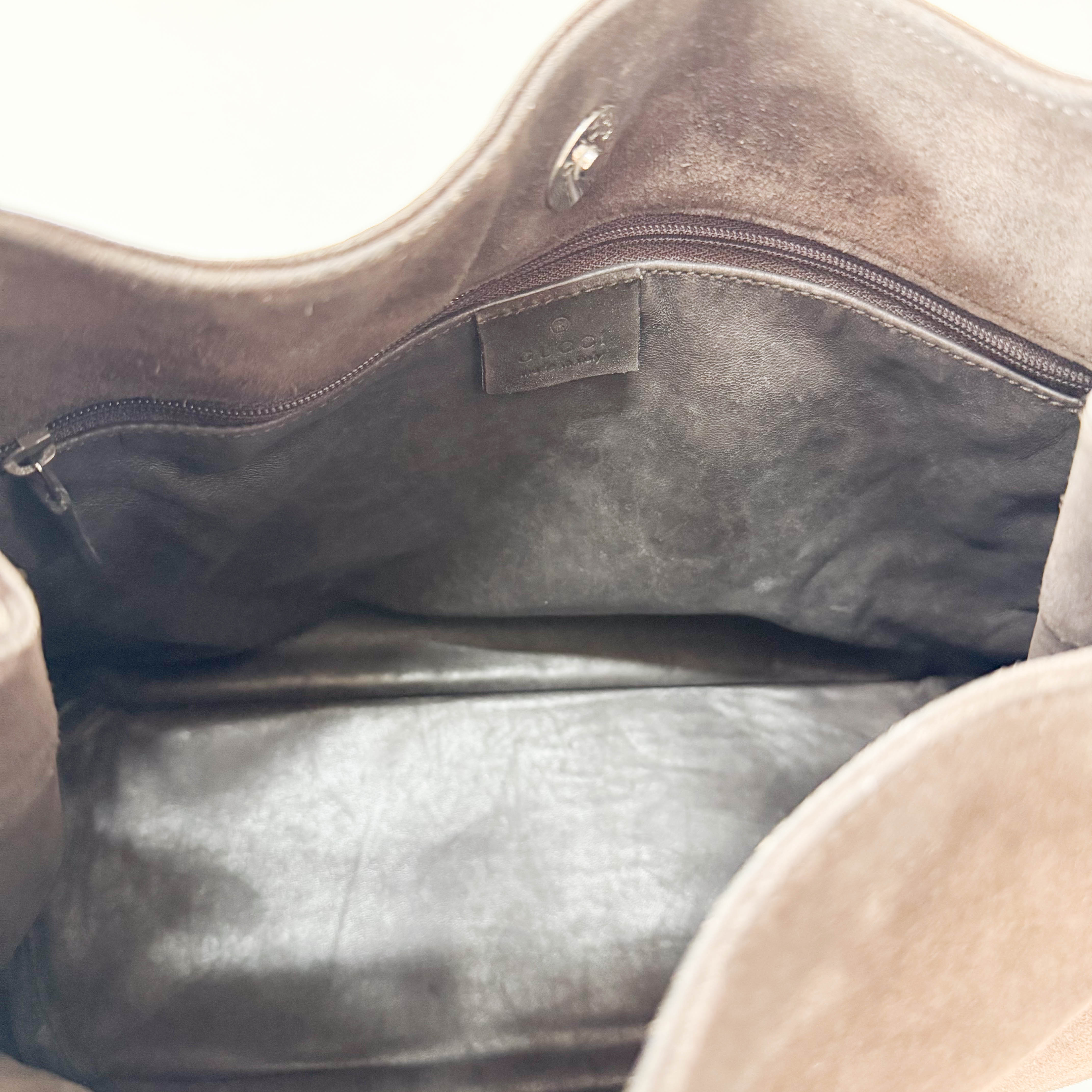 Brown Suede Shoulder Bag