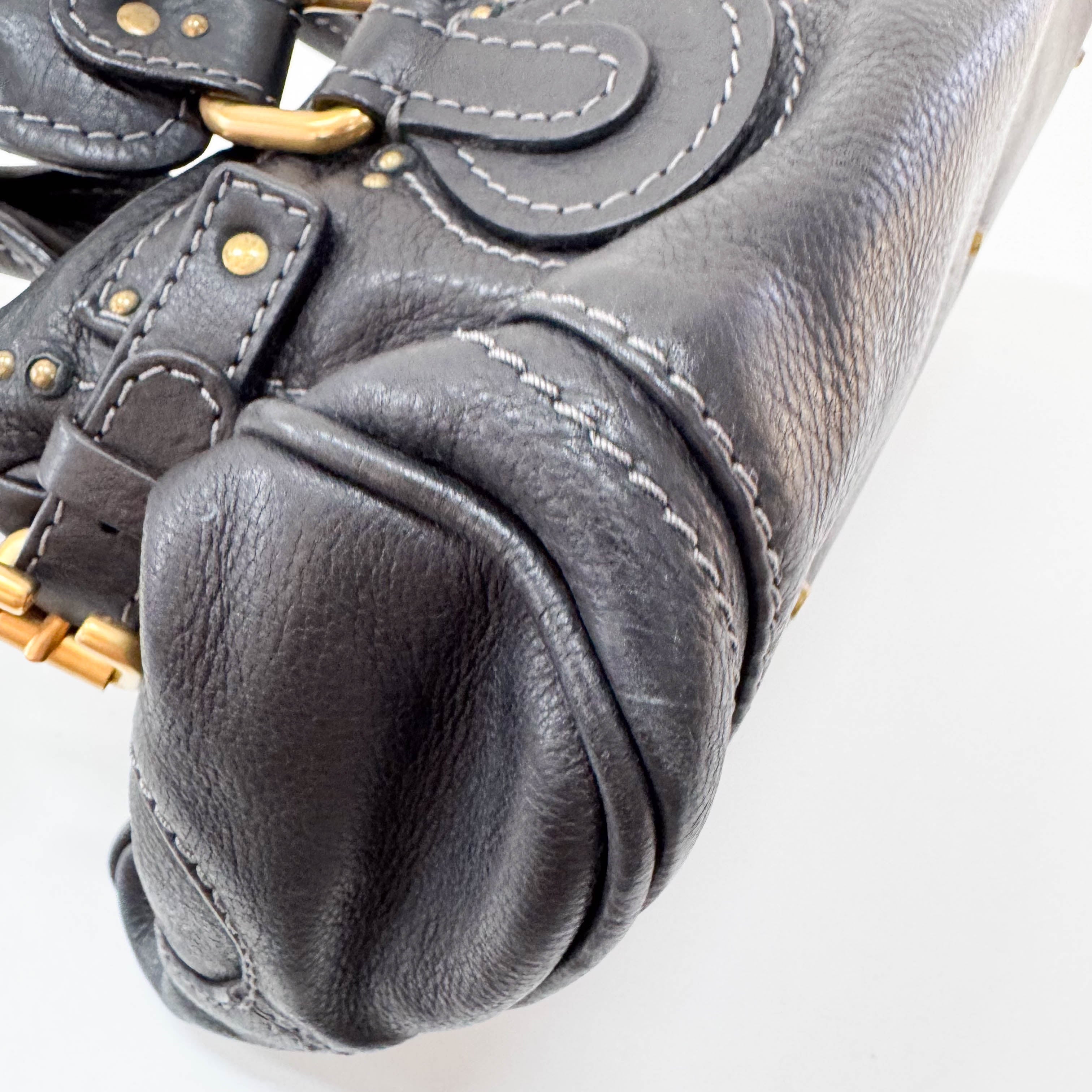 Paddington Black Leather Shoulder Bag
