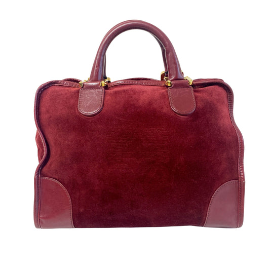 Amazona 32 Burgundy Suede Handle Bag