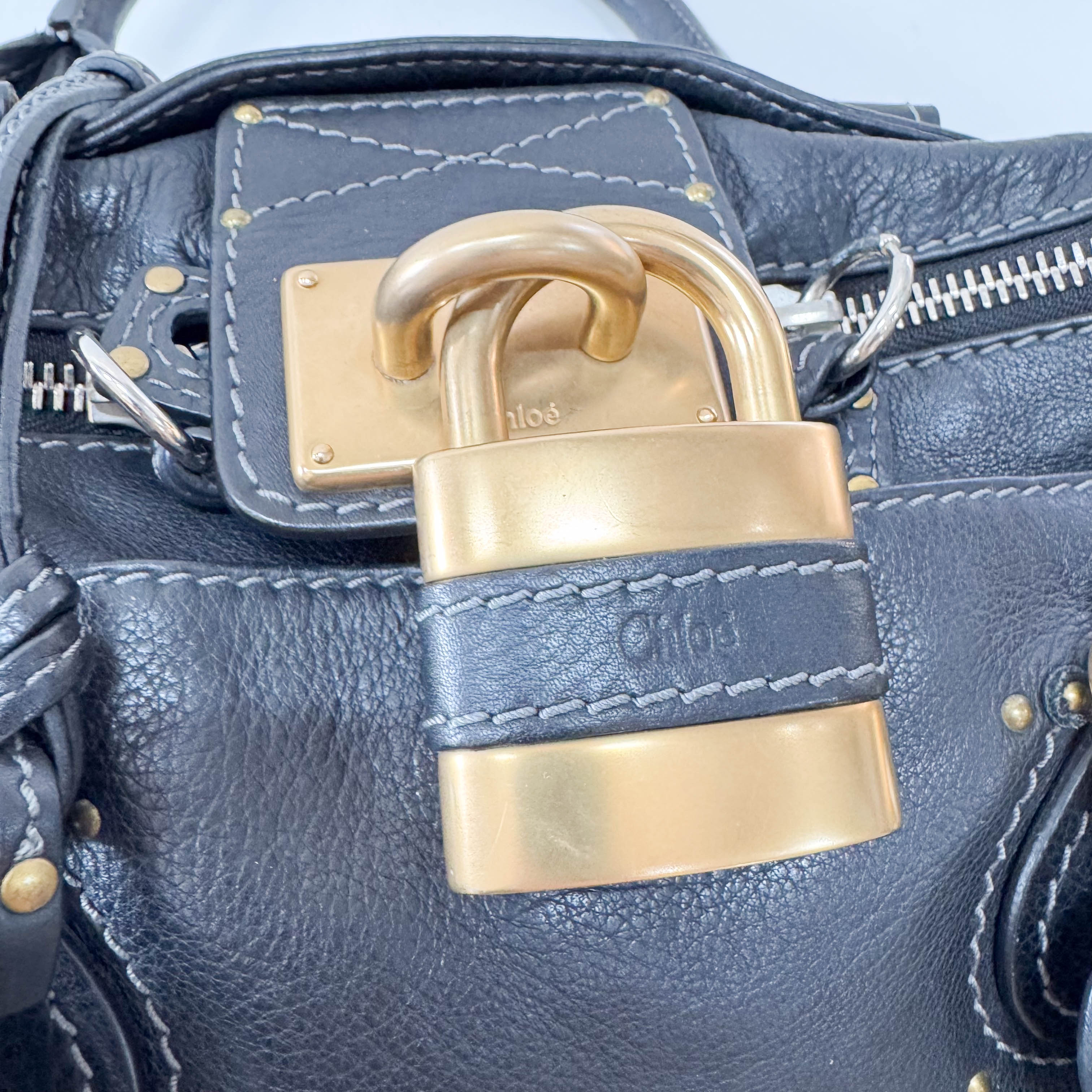 Paddington Black Leather Shoulder Bag