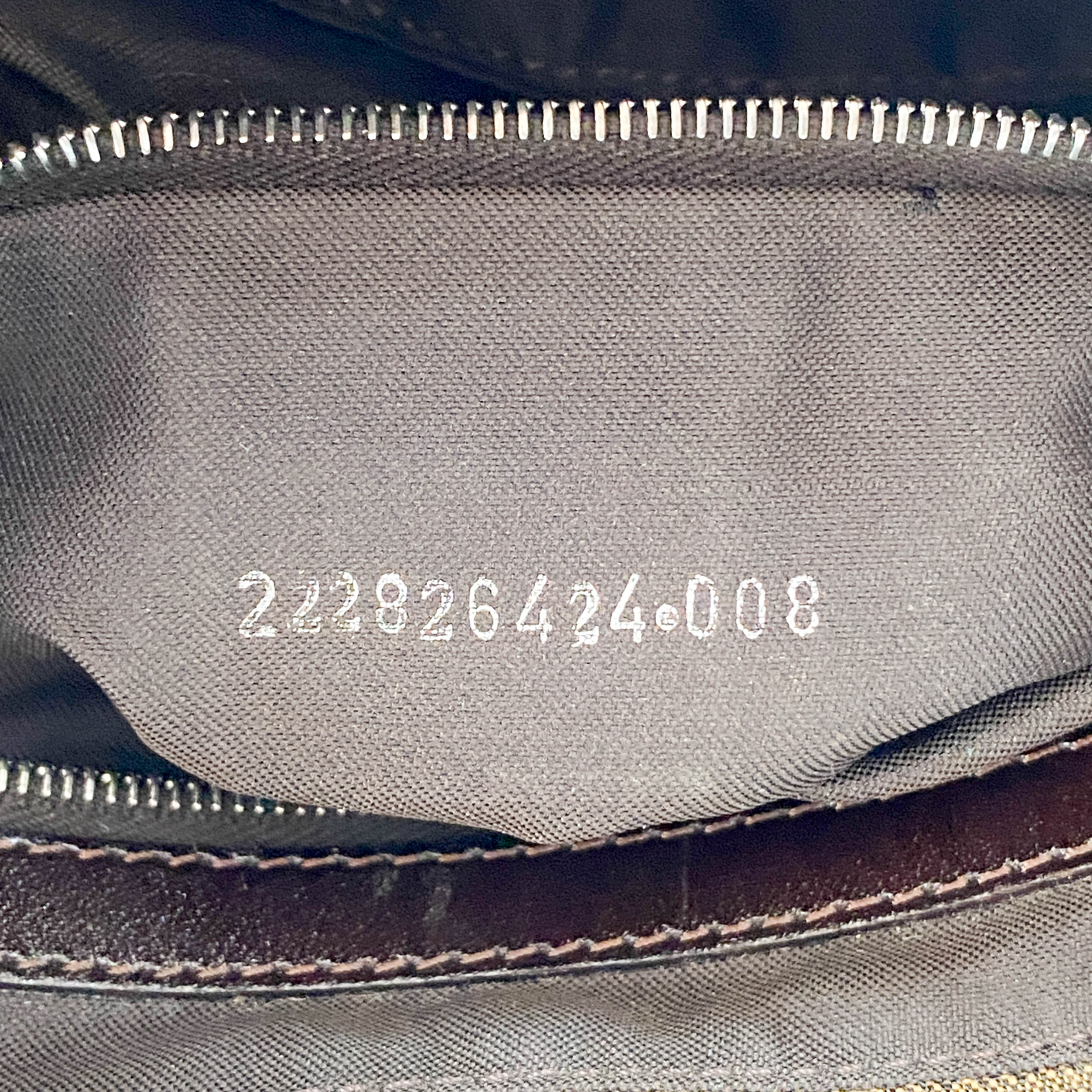 Zucca Brown Cotton Canvas Shoulder Bag