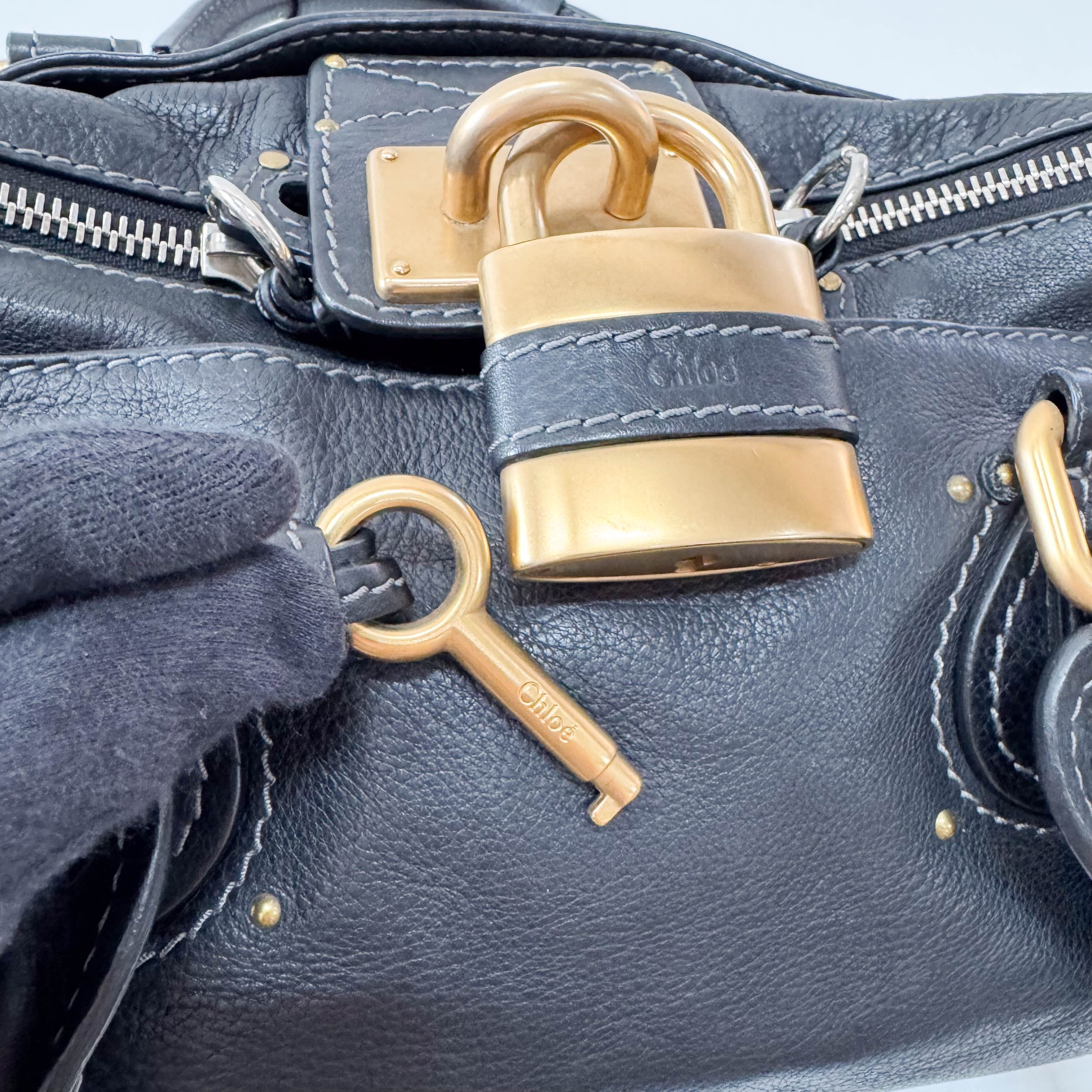 Paddington Black Leather Shoulder Bag