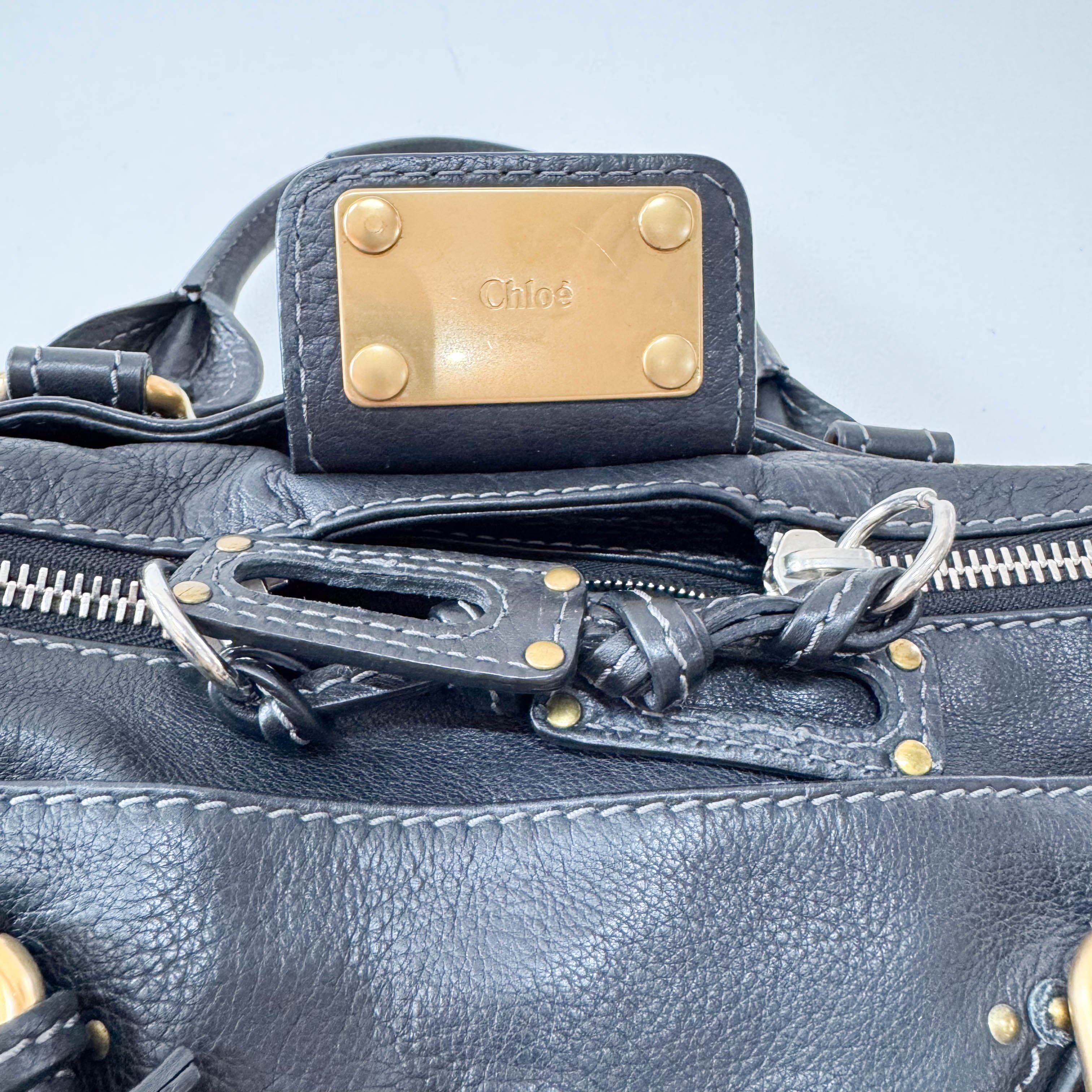 Paddington Black Leather Shoulder Bag