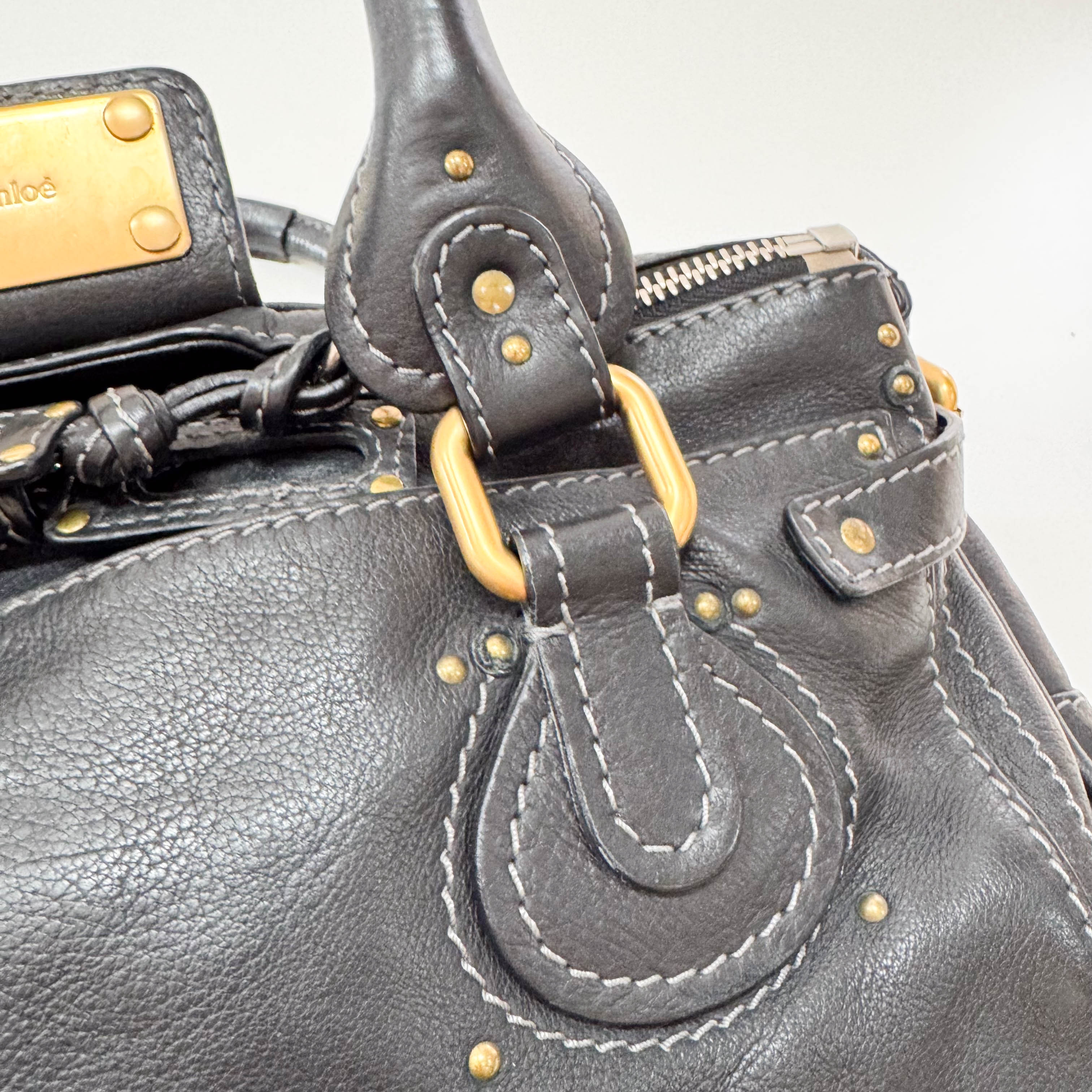Paddington Black Leather Shoulder Bag