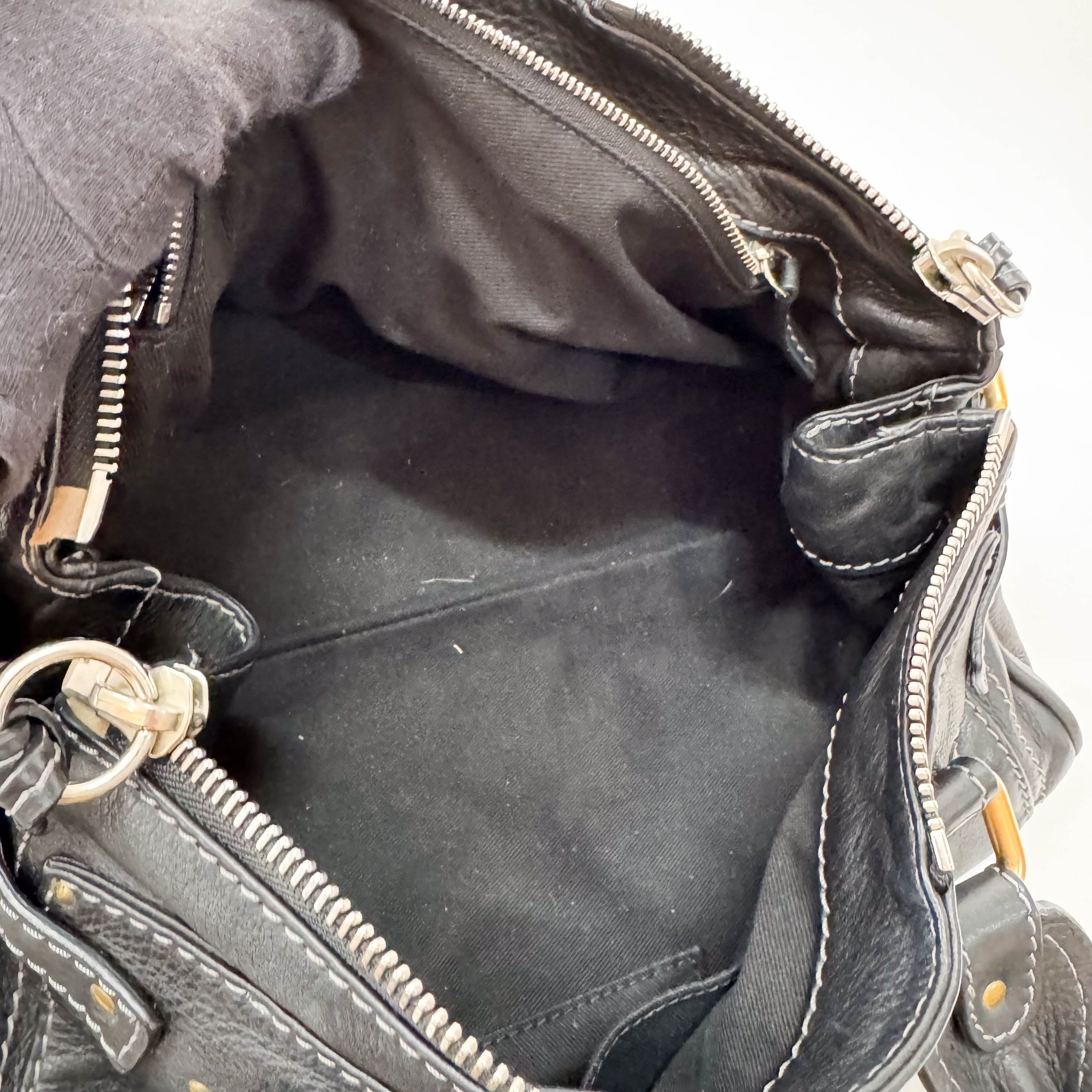 Paddington Black Leather Shoulder Bag