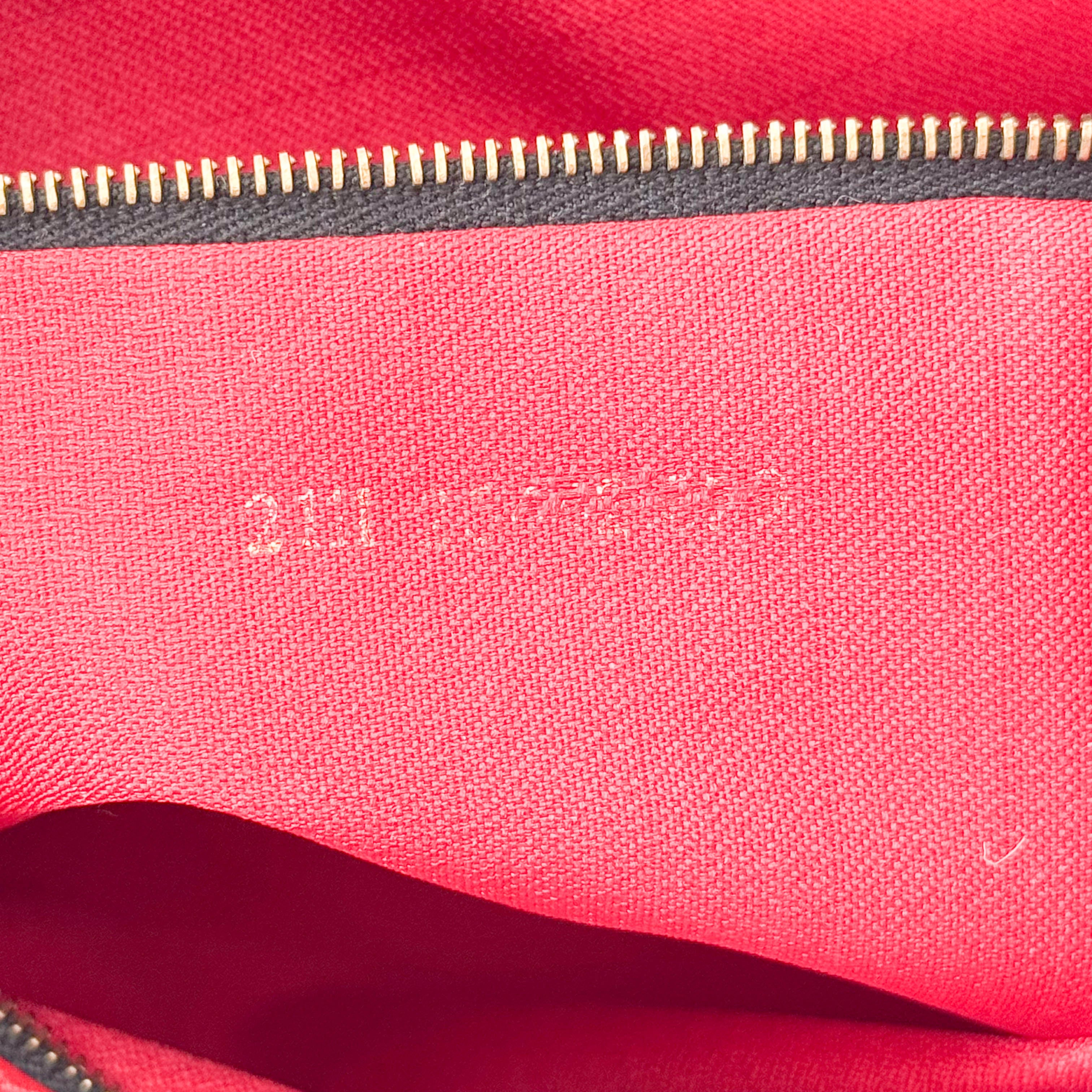 Brown Jaguar Print Canvas Shoulder Bag