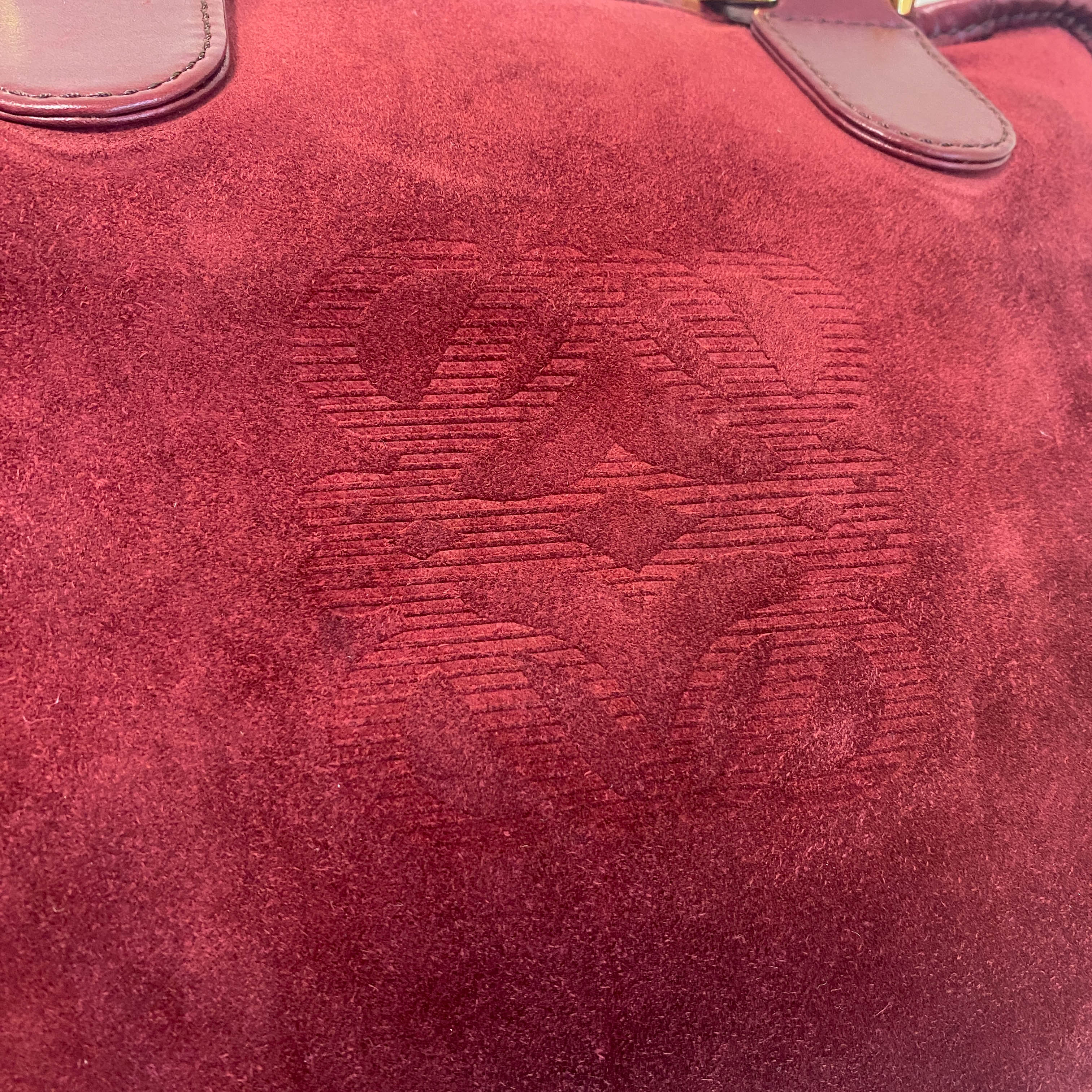 Amazona 32 Burgundy Suede Handle Bag