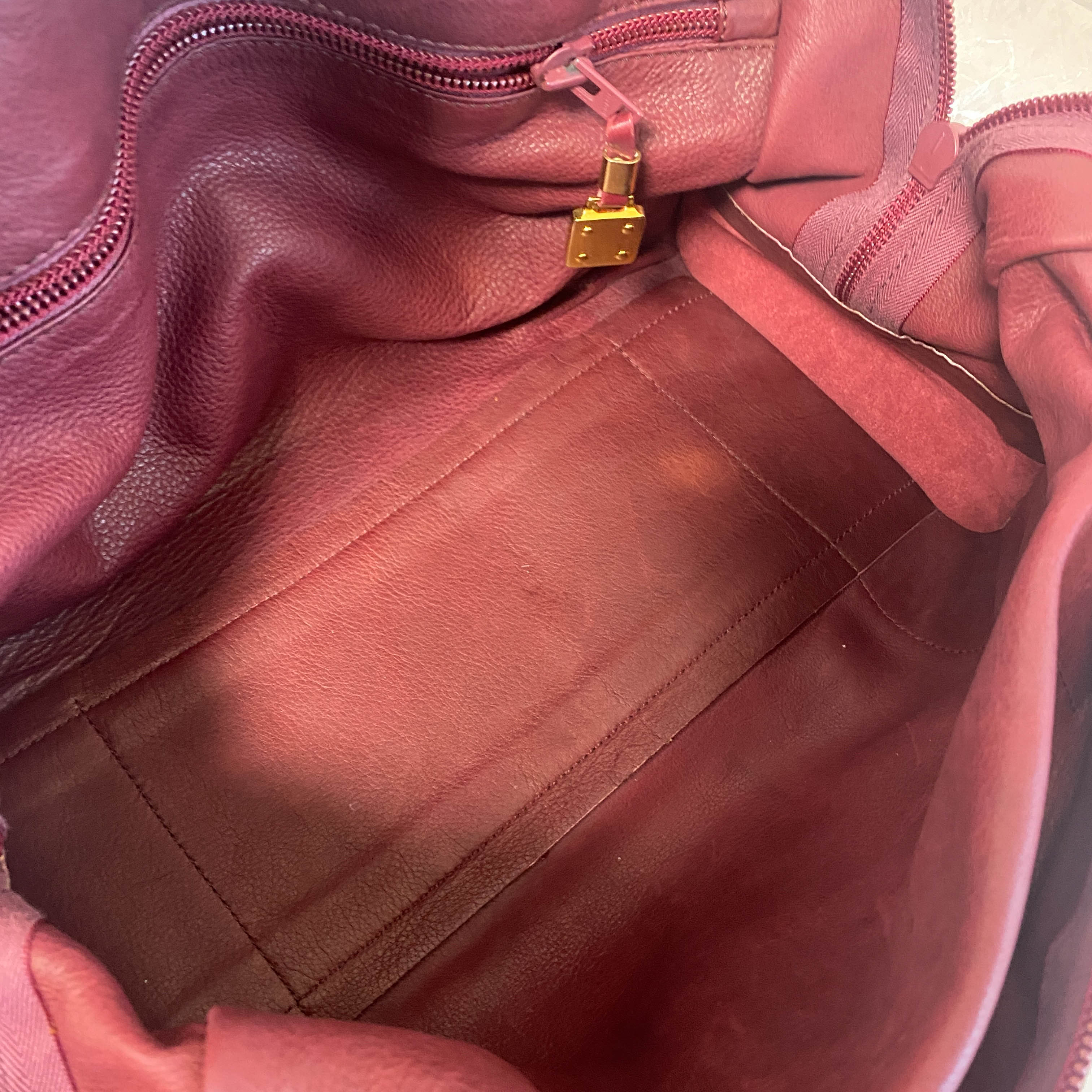 Amazona 32 Burgundy Suede Handle Bag