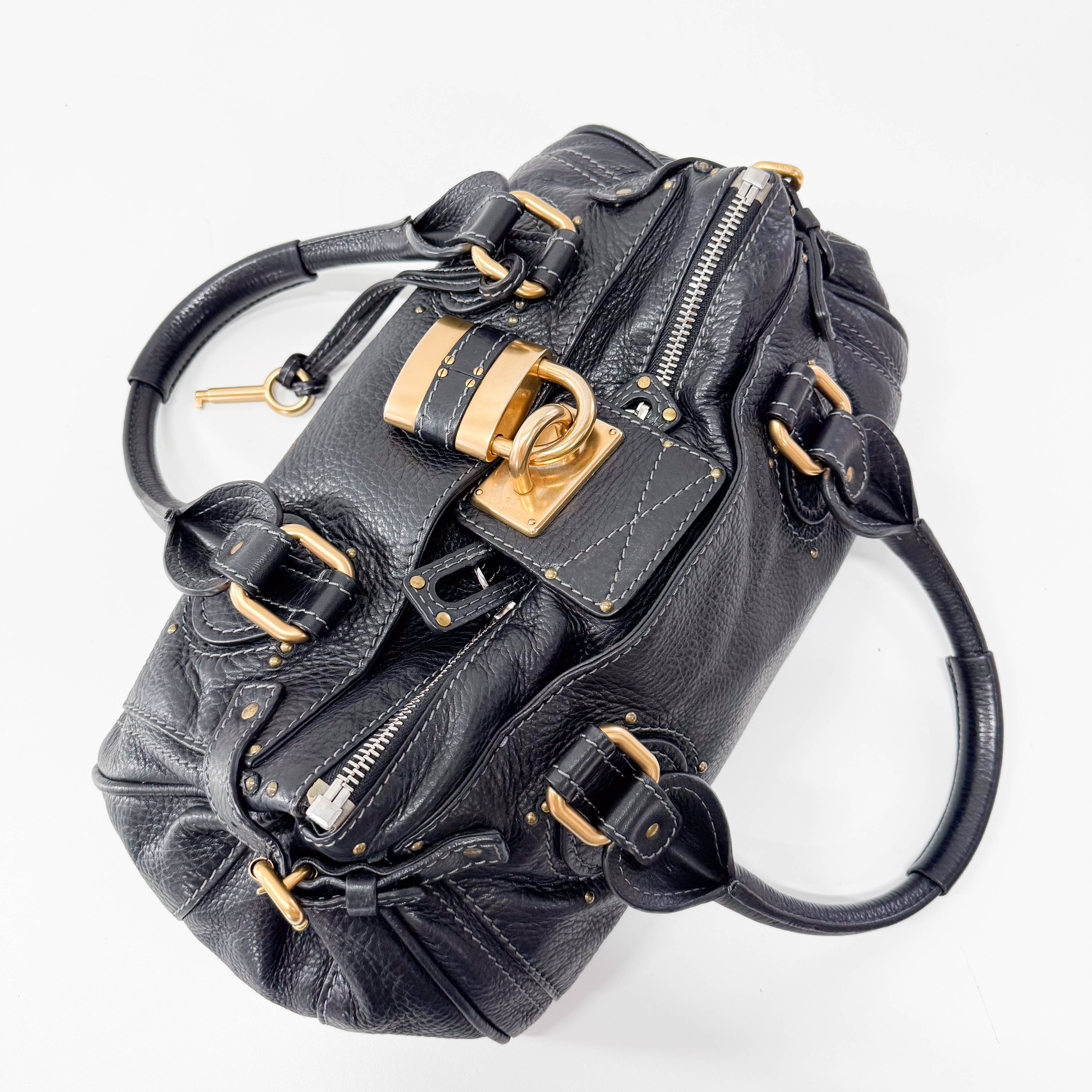 Paddington Black Leather Shoulder Bag