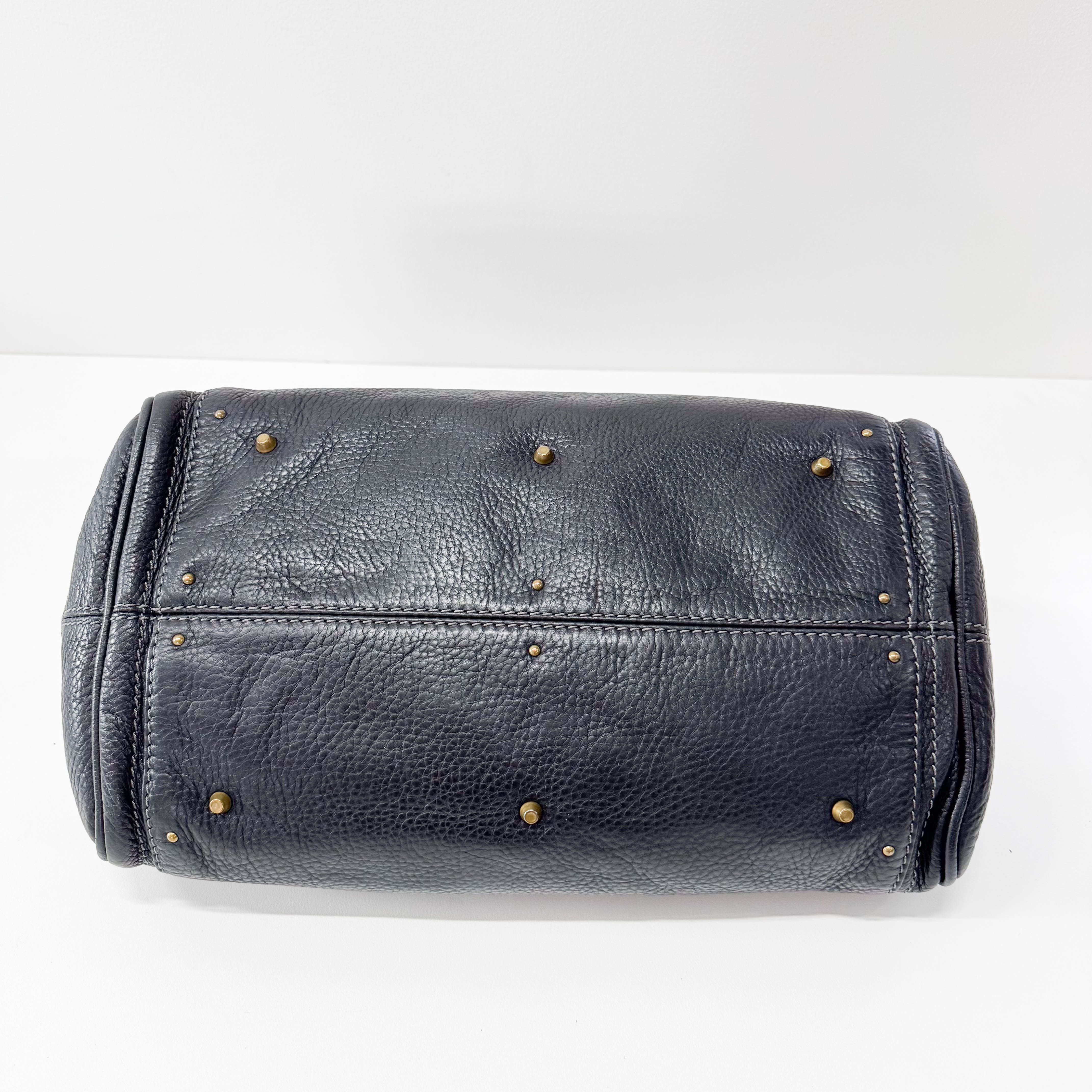 Paddington Black Leather Shoulder Bag
