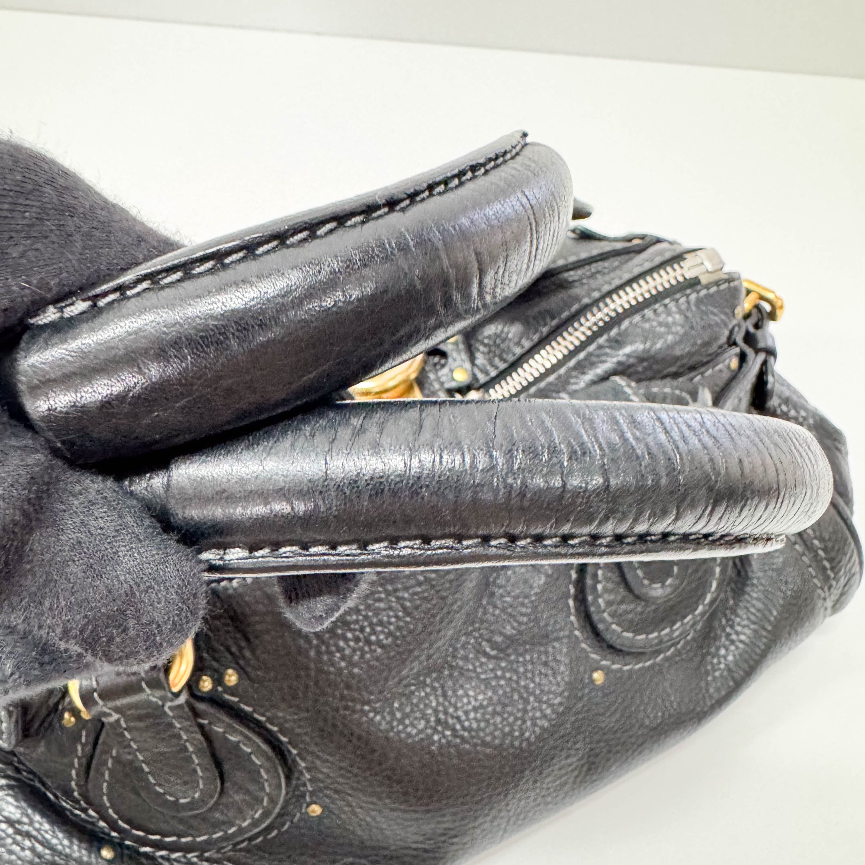 Paddington Black Leather Shoulder Bag