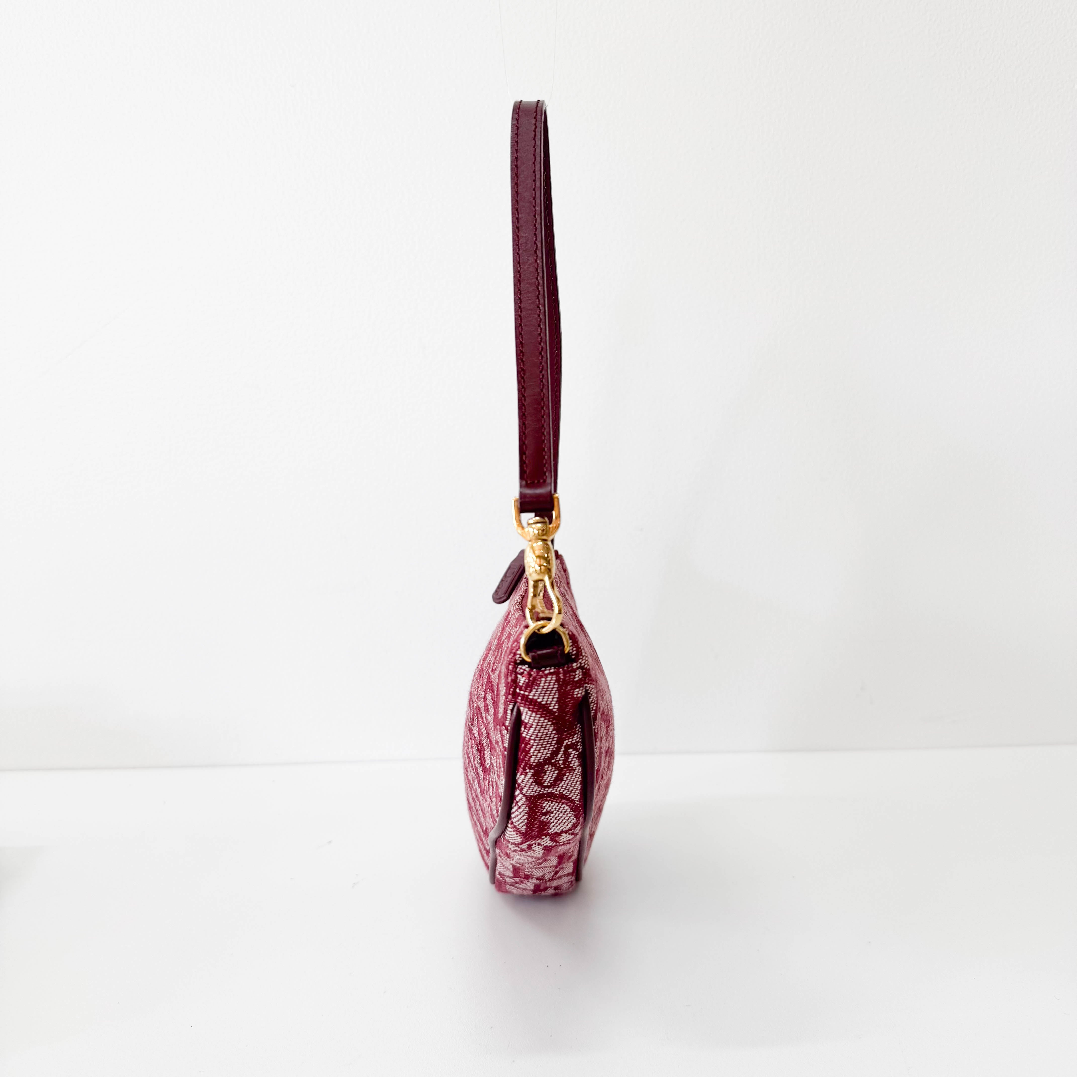 Saddle Red Canvas Shoulder Bag