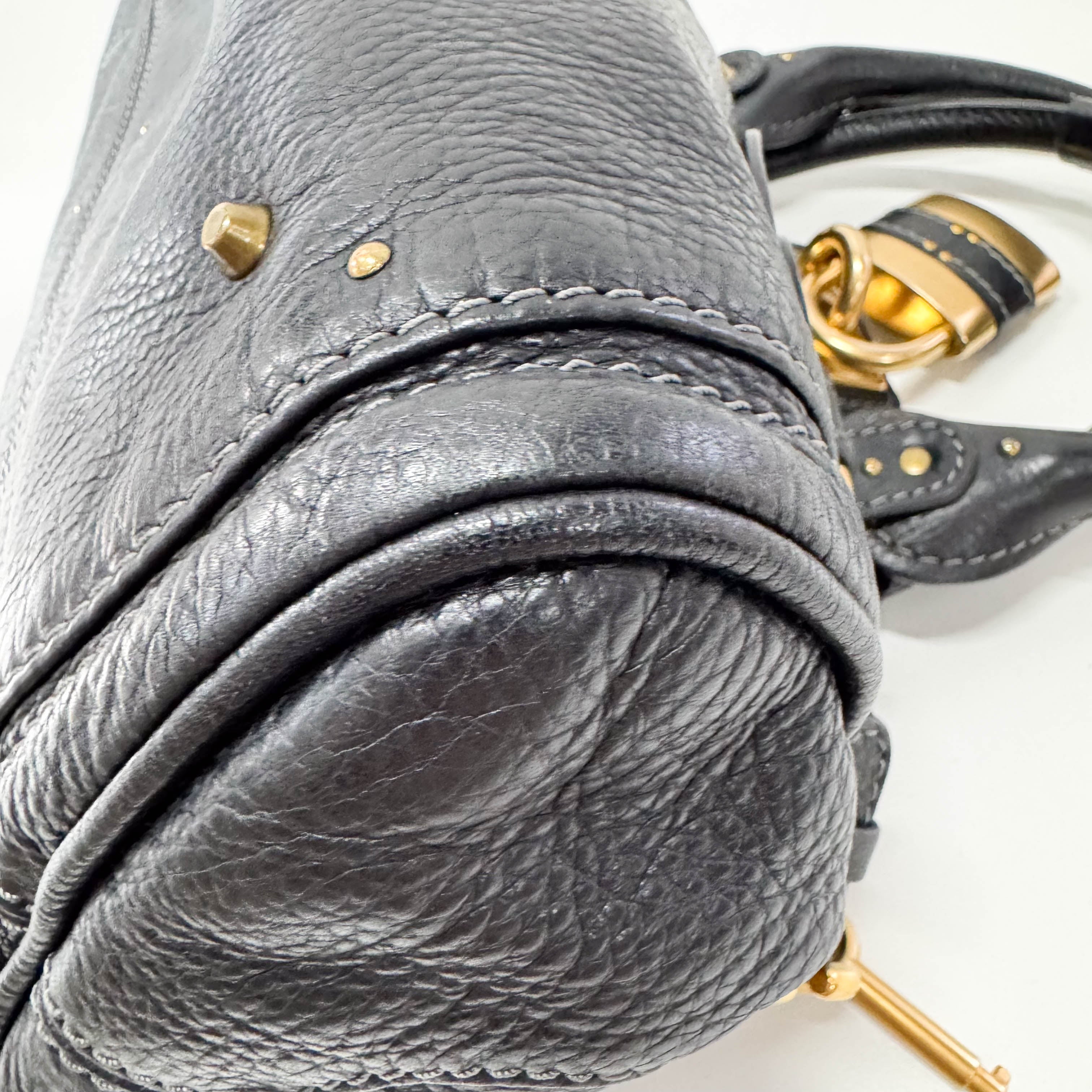 Paddington Black Leather Shoulder Bag