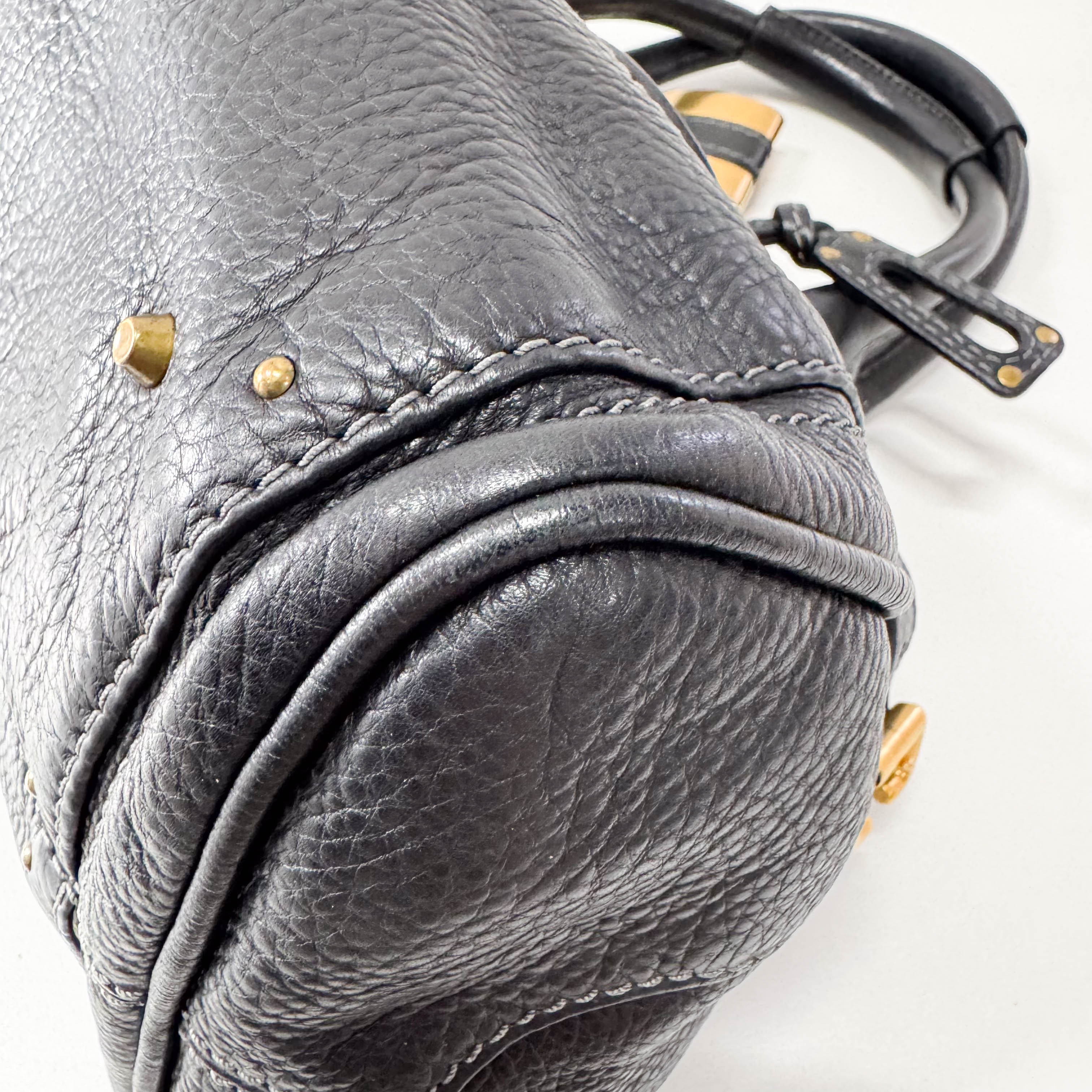 Paddington Black Leather Shoulder Bag