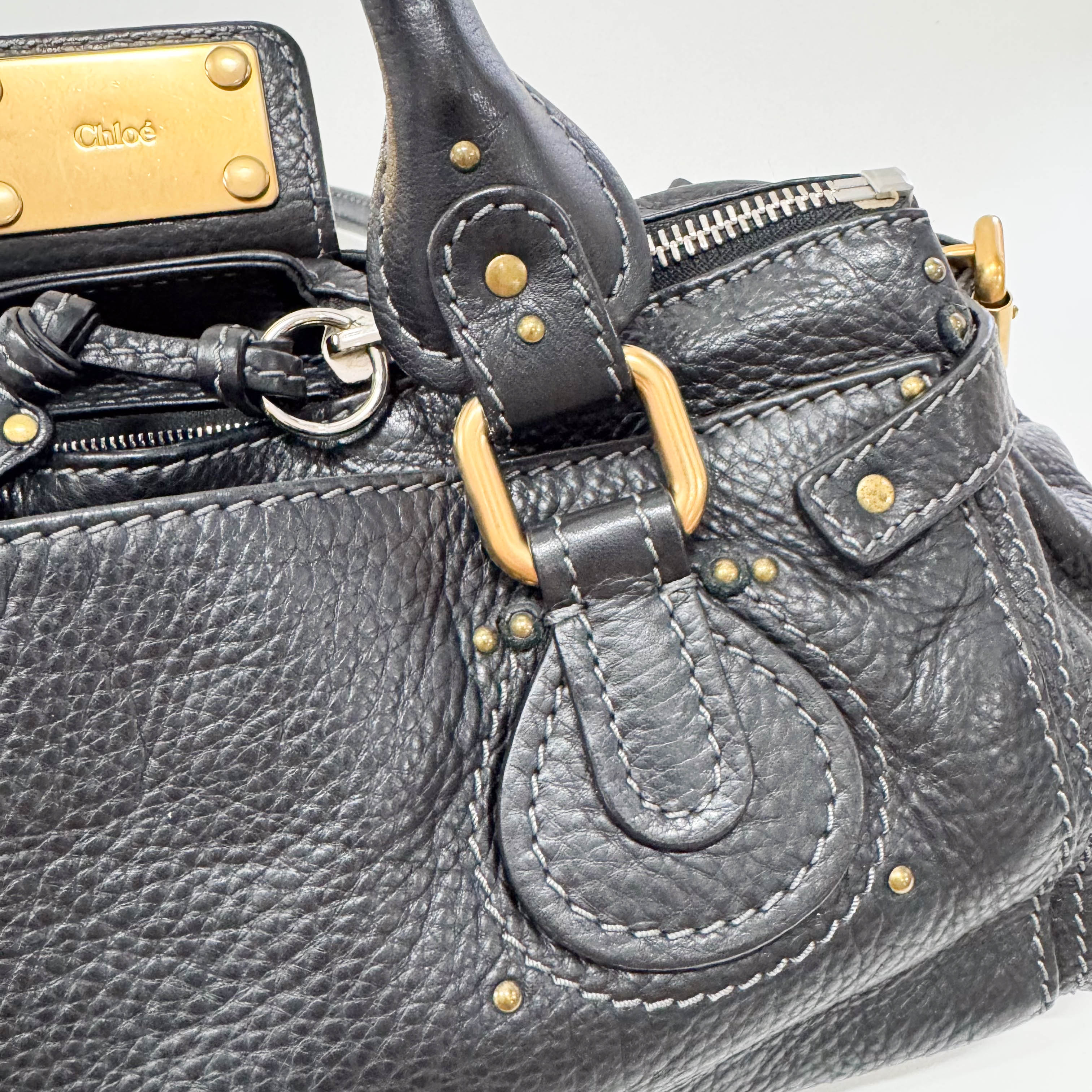 Paddington Black Leather Shoulder Bag