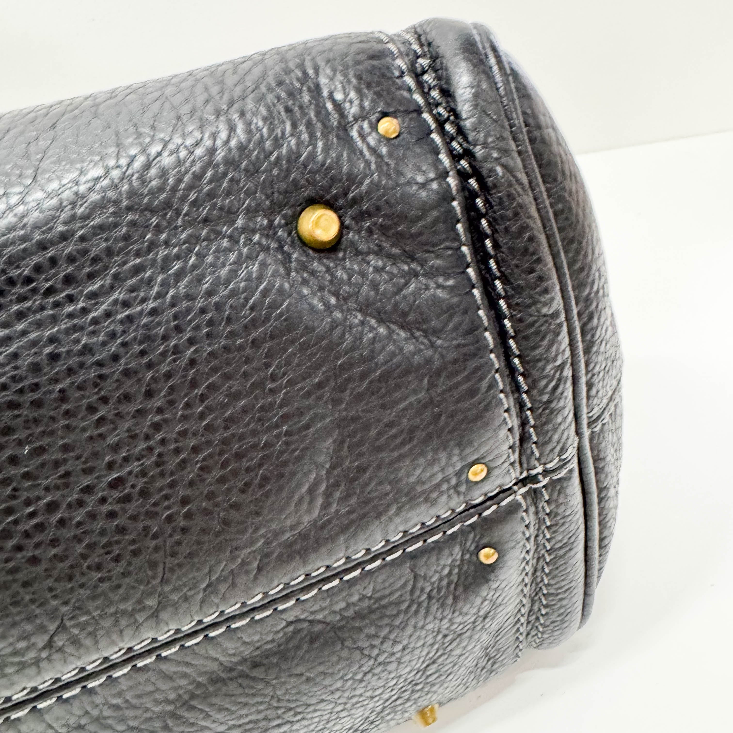 Paddington Black Leather Shoulder Bag