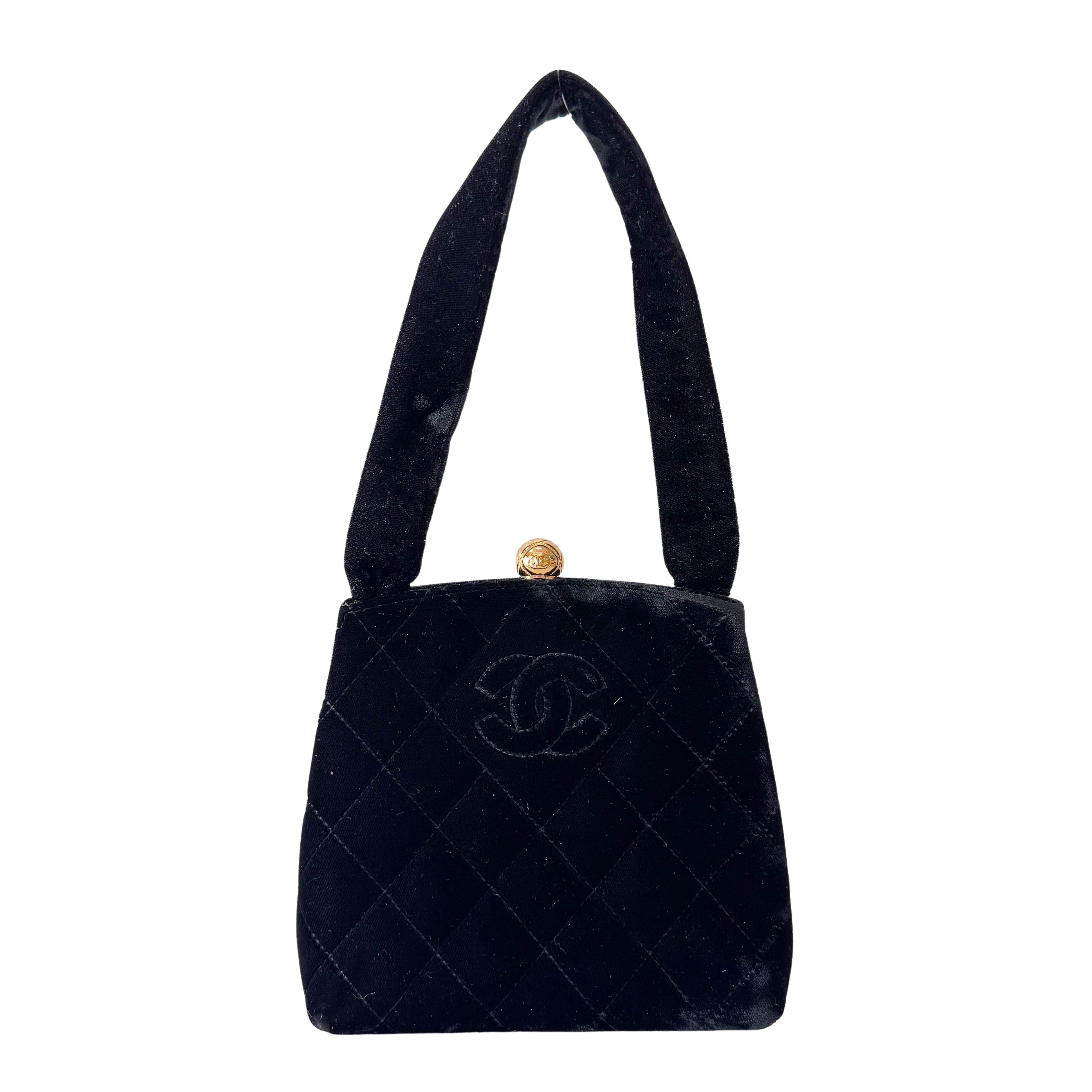 Black Velvet Handbag