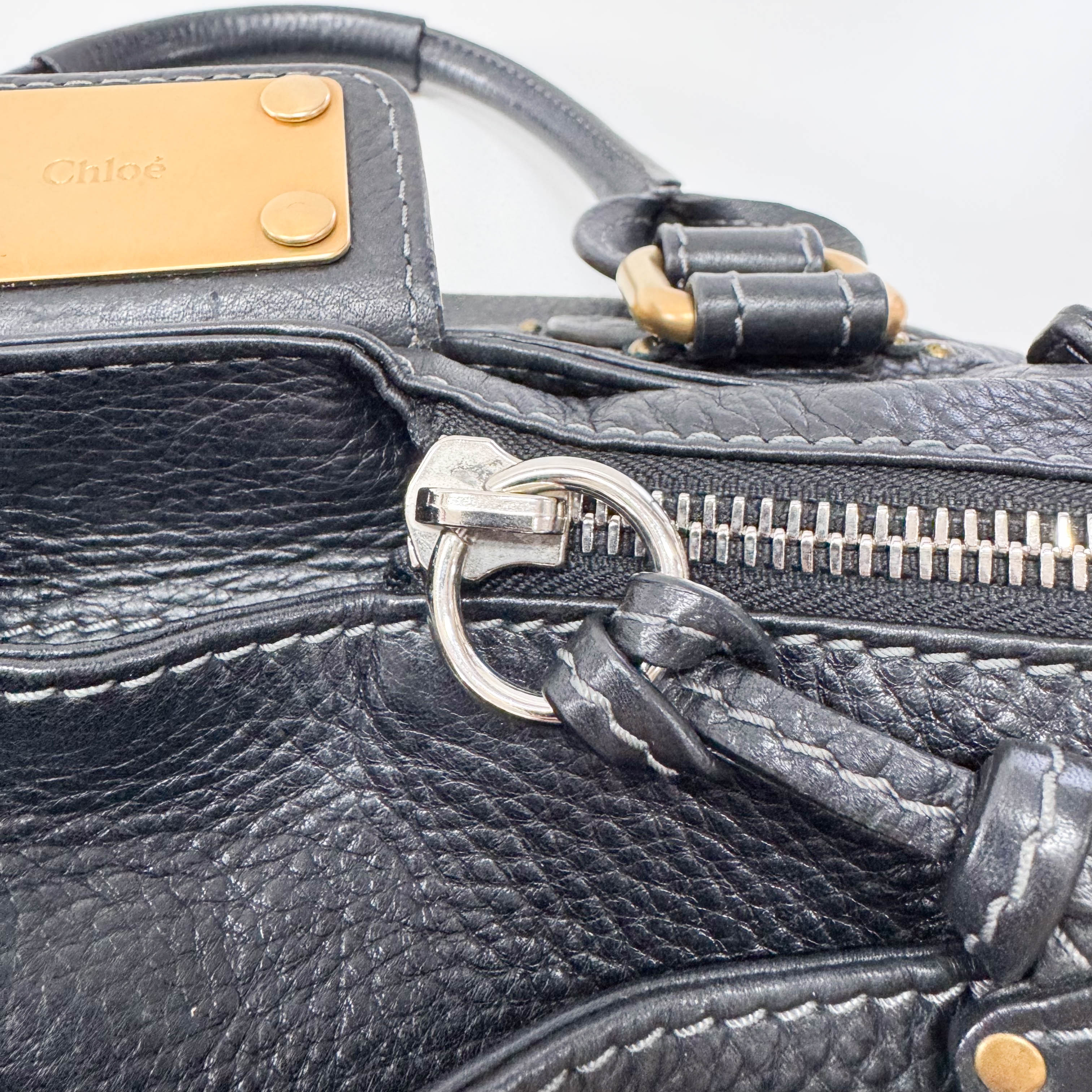 Paddington Black Leather Shoulder Bag