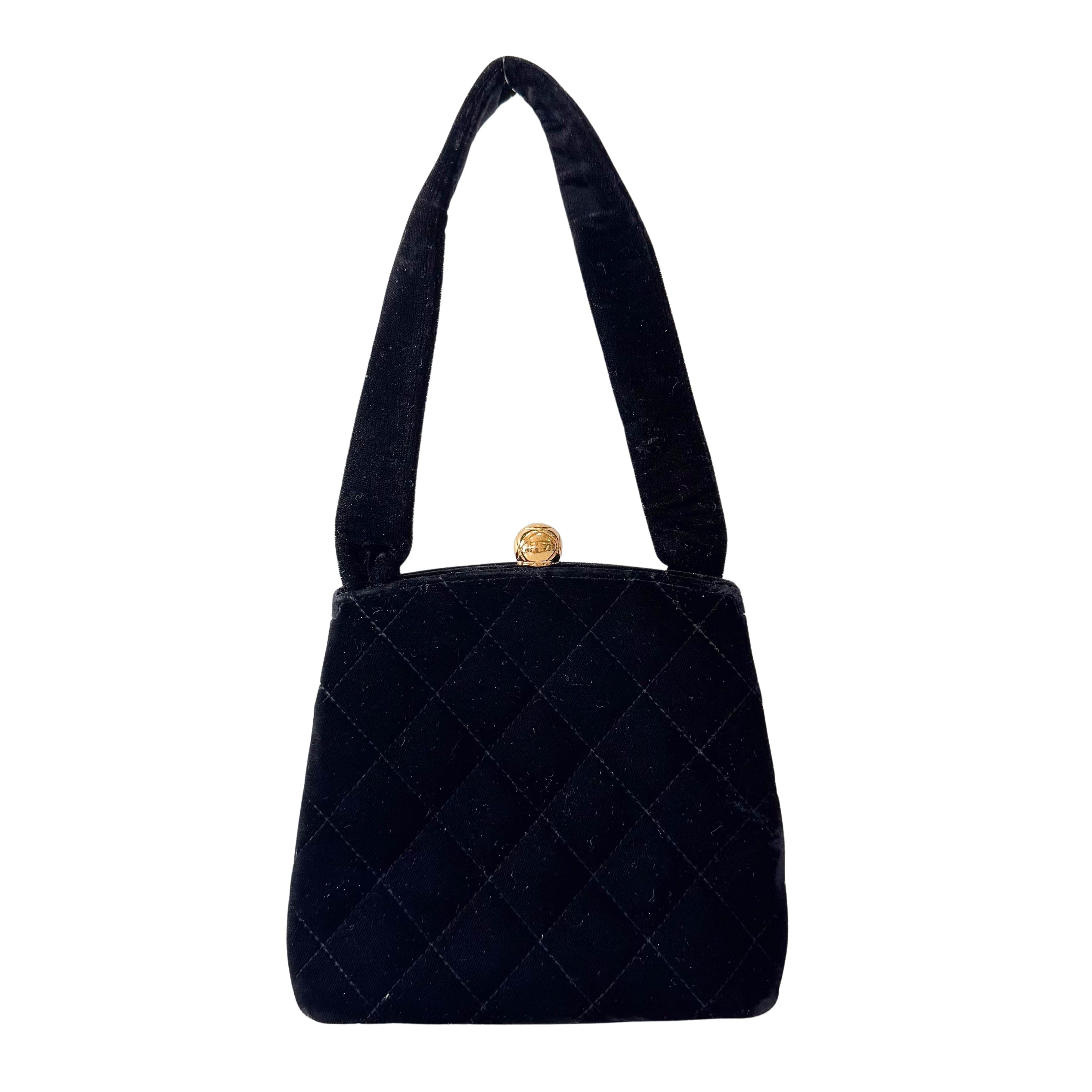 Black Velvet Handbag