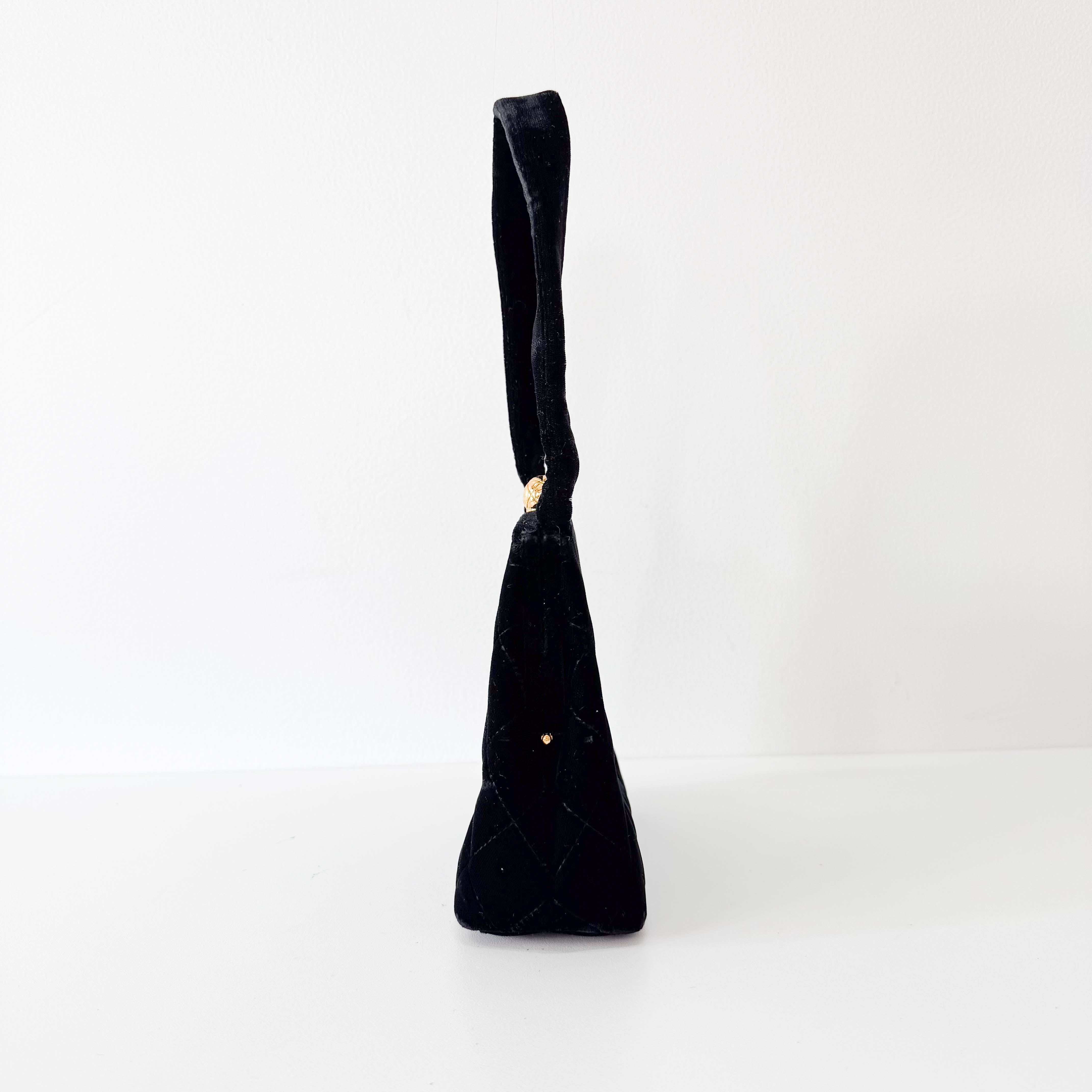 Black Velvet Handbag