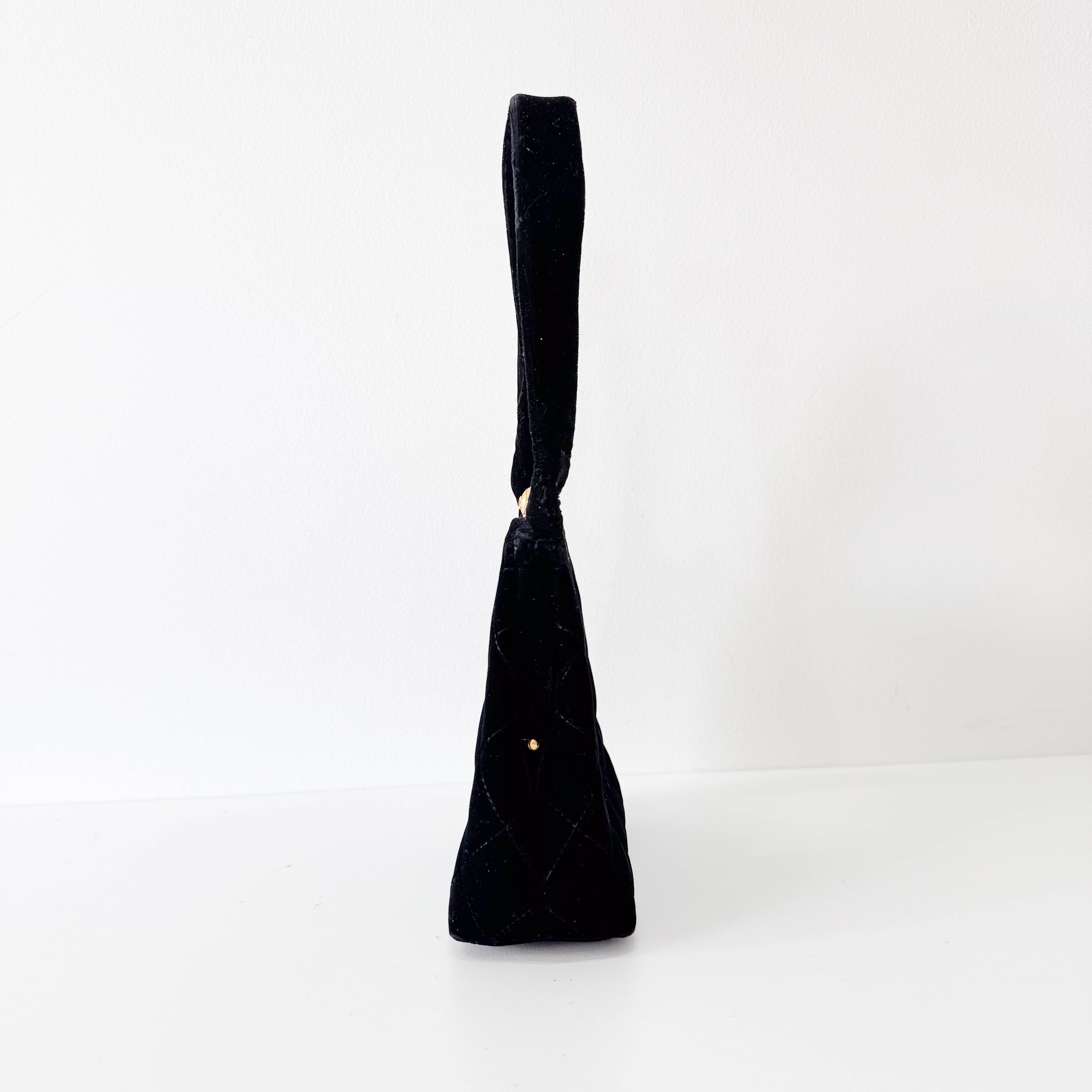 Black Velvet Handbag