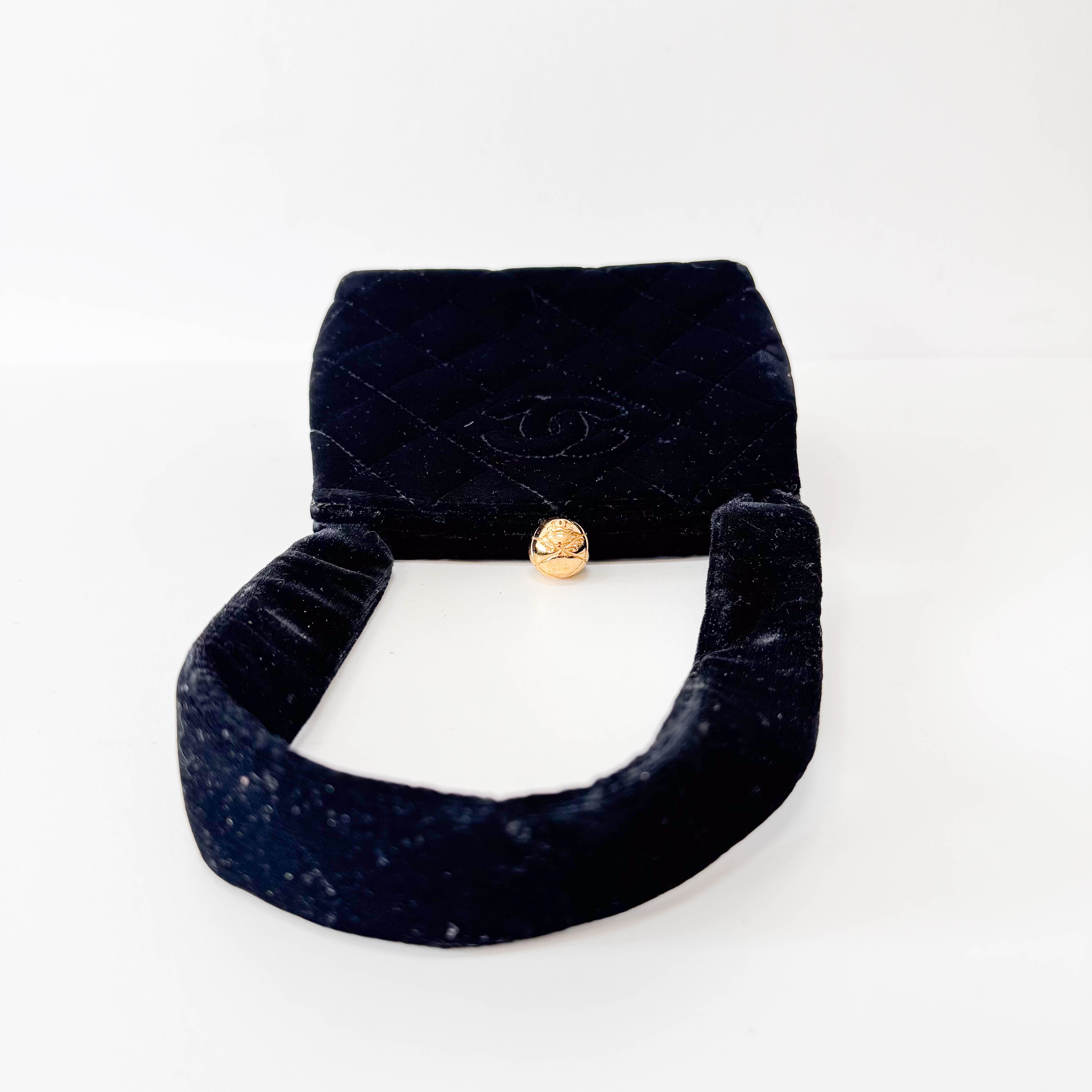 Black Velvet Handbag